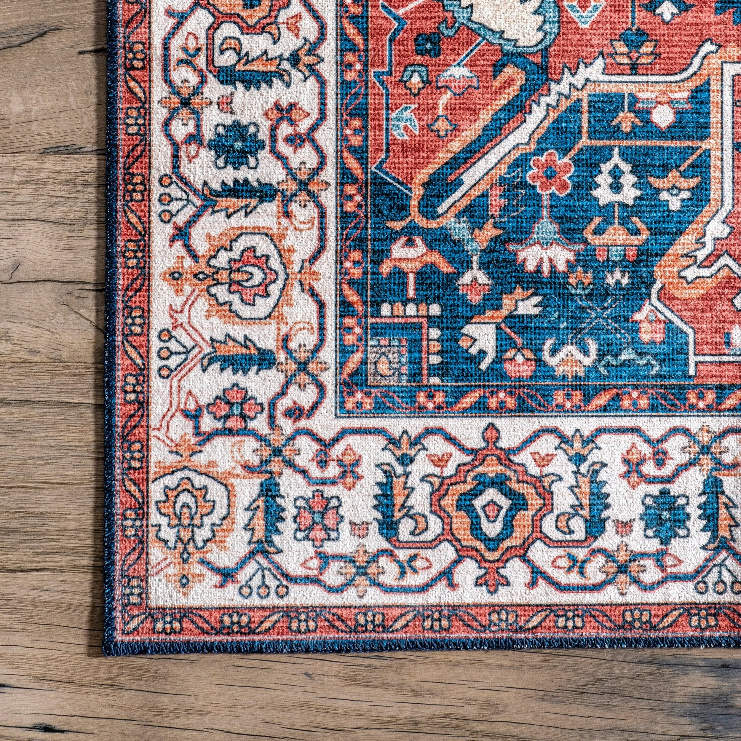 Nuloom Brielle SpinClean Machine Washable Vintage Medallion Area Rug