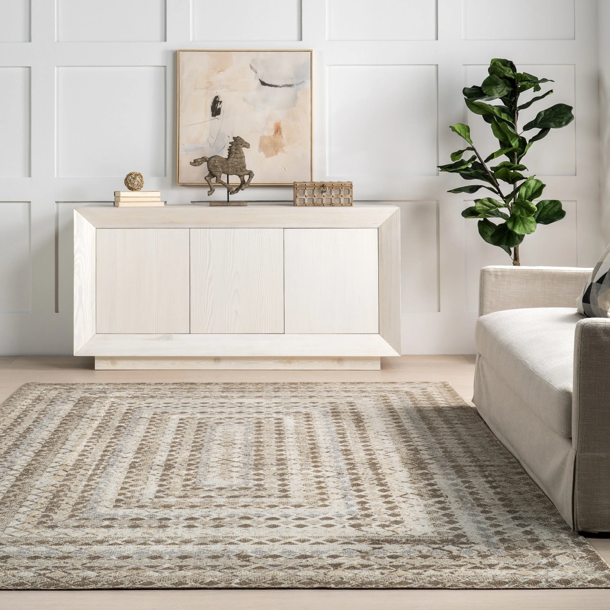 Nuloom Carley SpinClean Machine Washable Geometric Area Rug