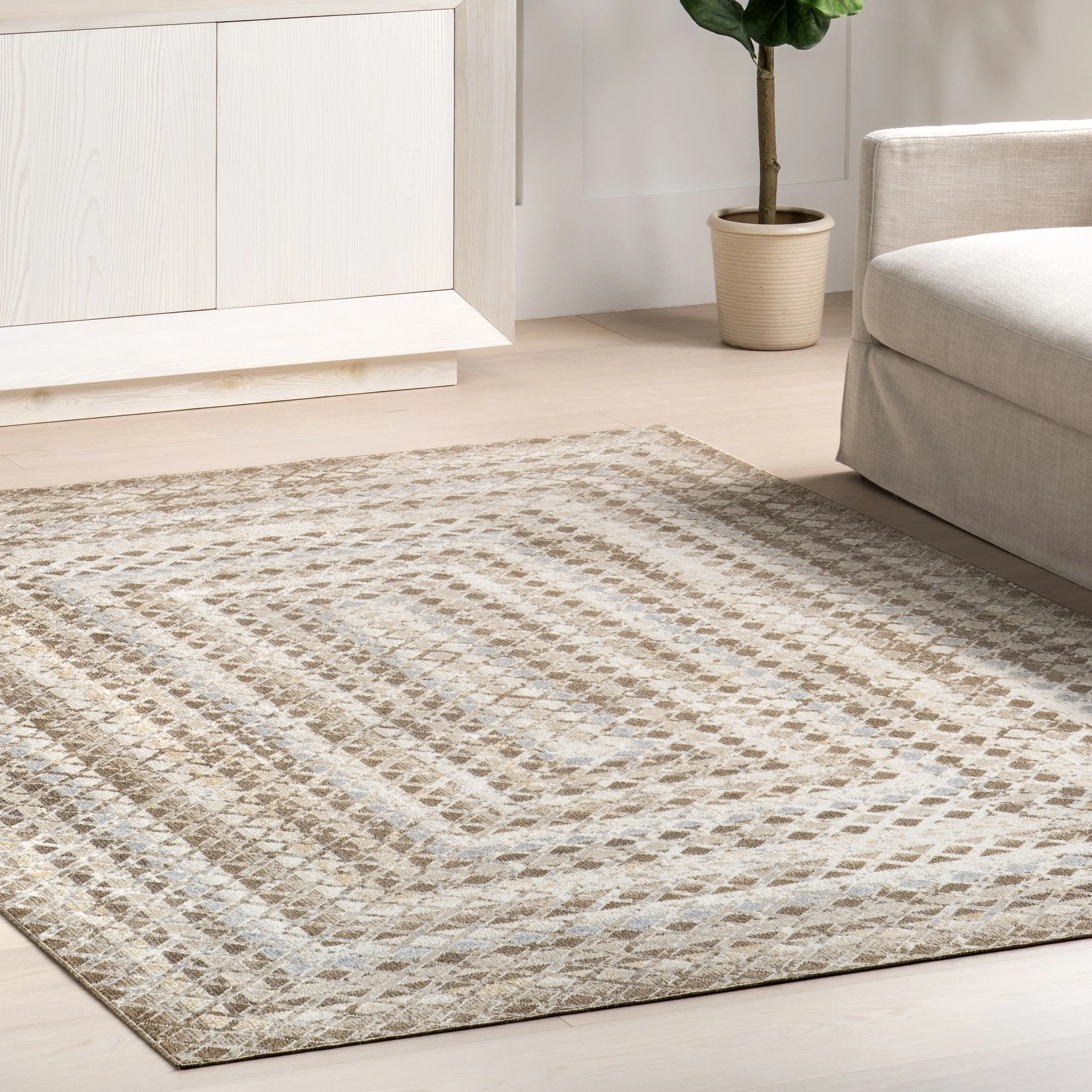 Nuloom Carley SpinClean Machine Washable Geometric Area Rug