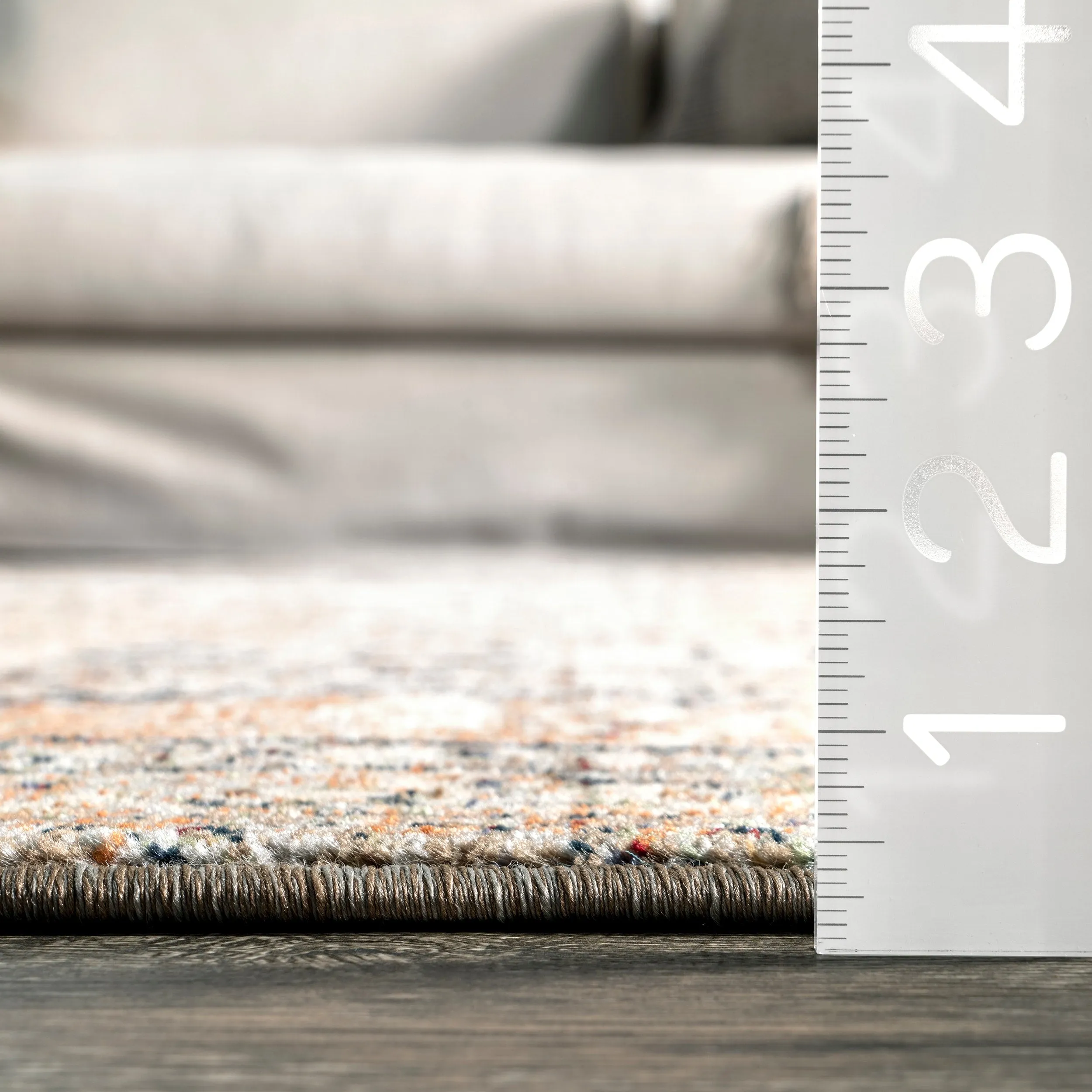 Nuloom Charvi Distressed Medallion Fringe Area Rug