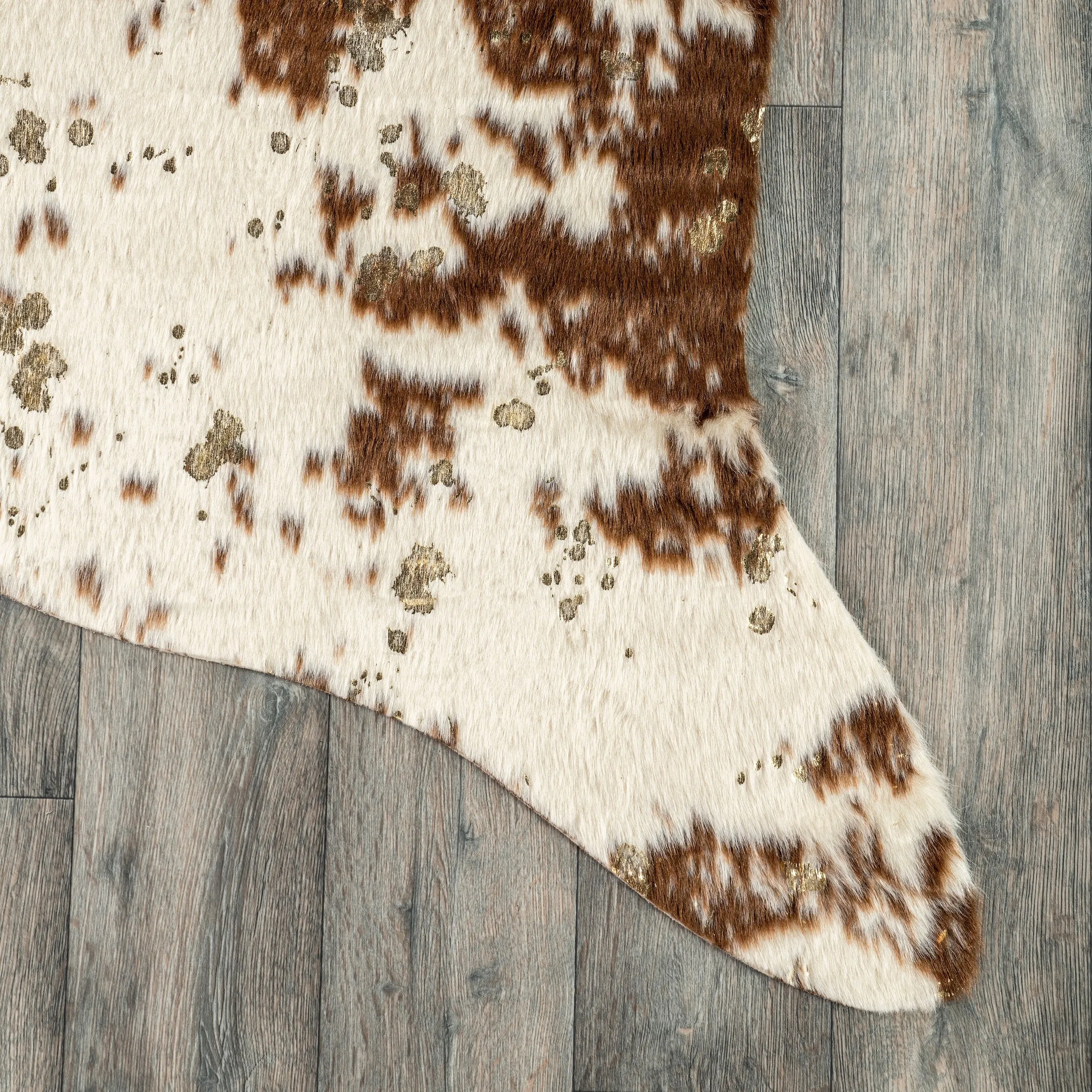 Nuloom Contemporary Faux Animal Prints Cowhide Area Rug