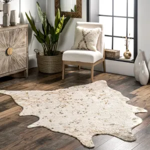 Nuloom Contemporary Faux Animal Prints Cowhide Area Rug