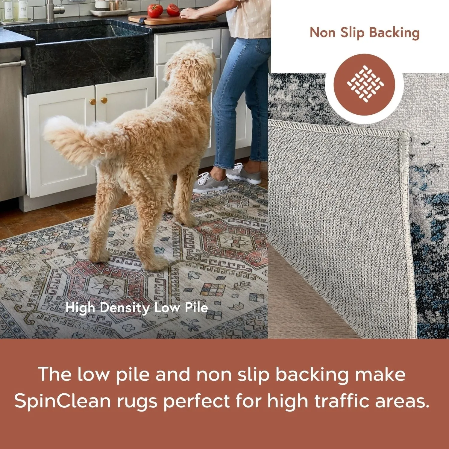 Nuloom Dali SpinClean Abstract Machine Washable Area Rug