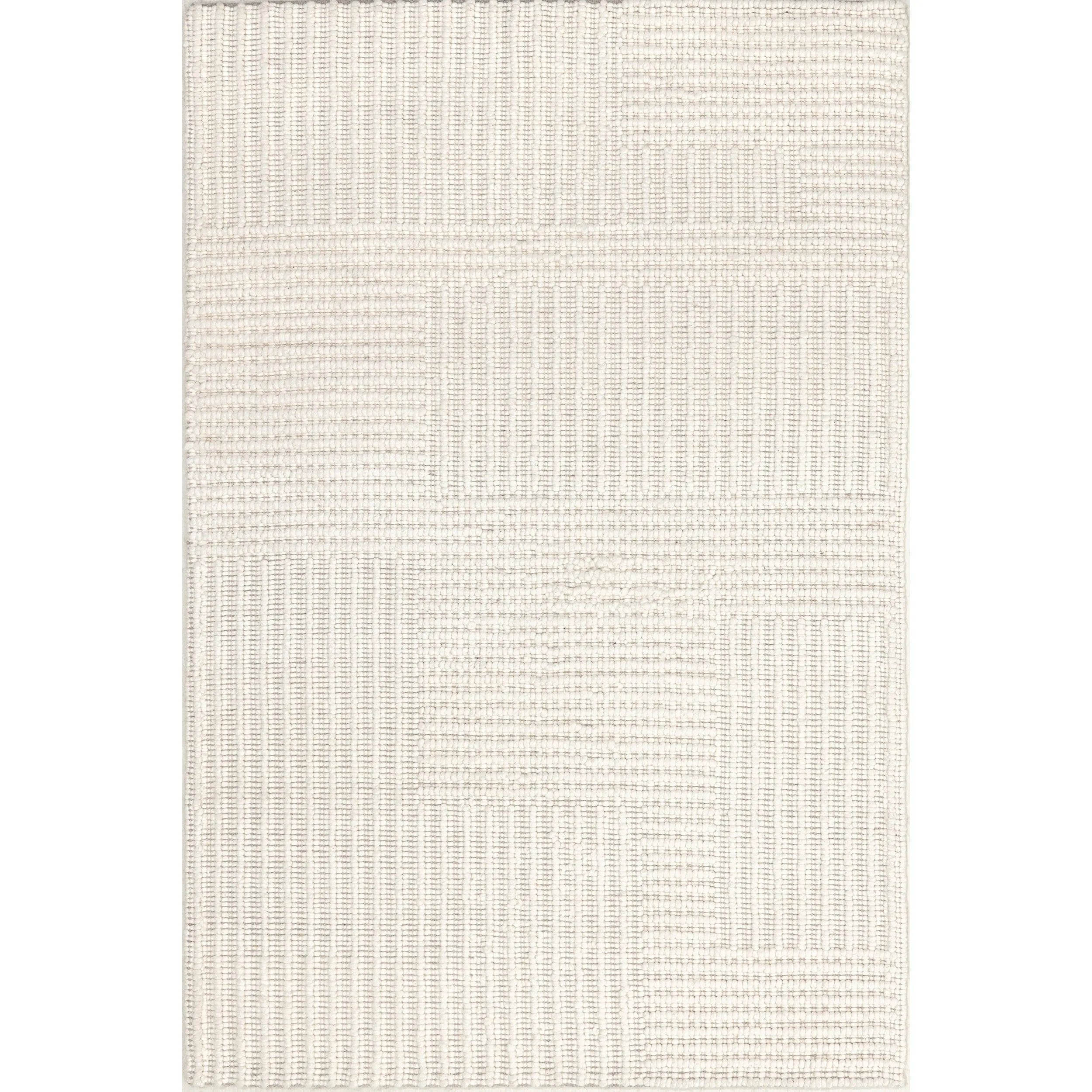 Nuloom Dorene Contemporary High-Low Striped Wool Area Rug