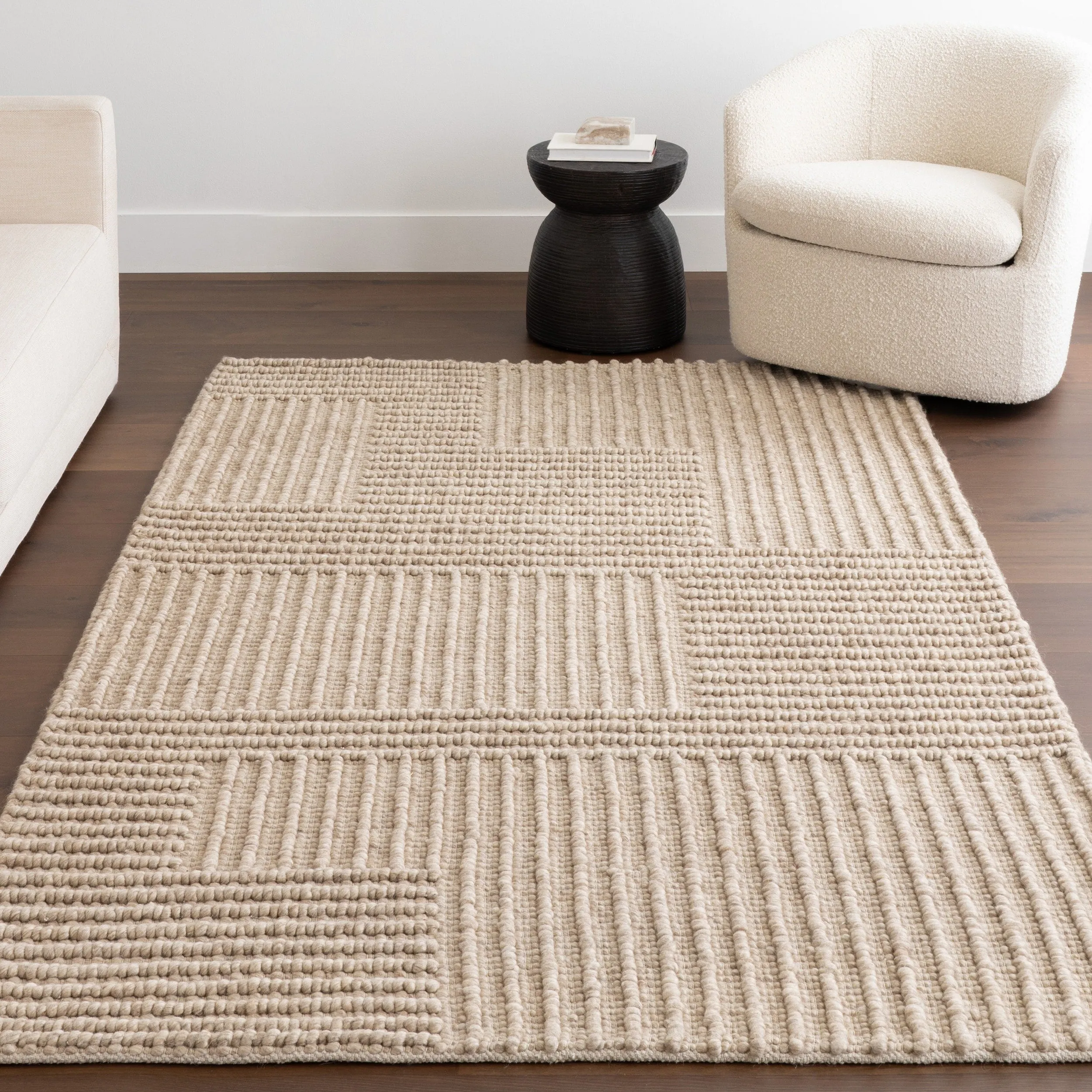 Nuloom Dorene Contemporary High-Low Striped Wool Area Rug