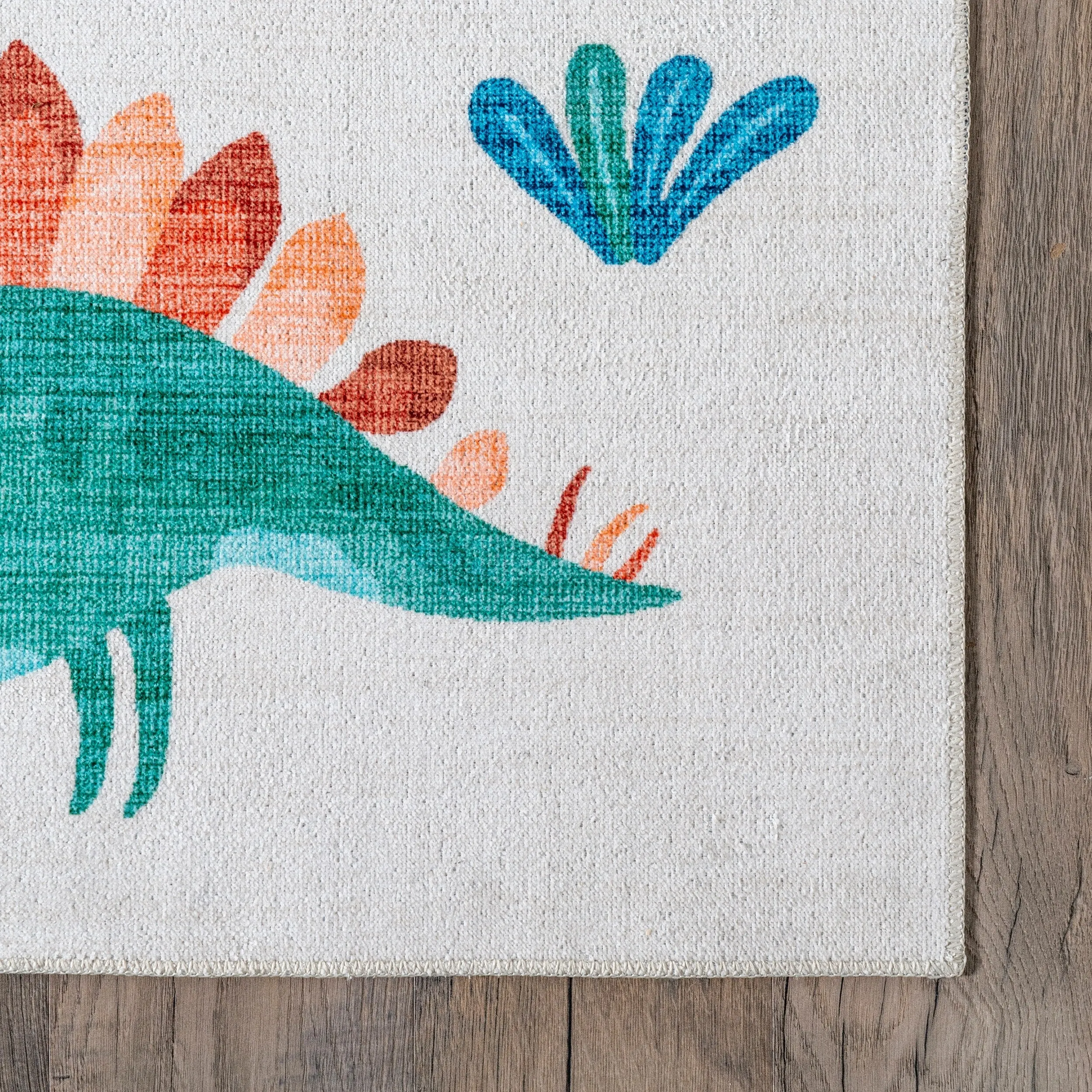 Nuloom Eamon Dinosaur SpinClean Machine Washable Kids Area Rug