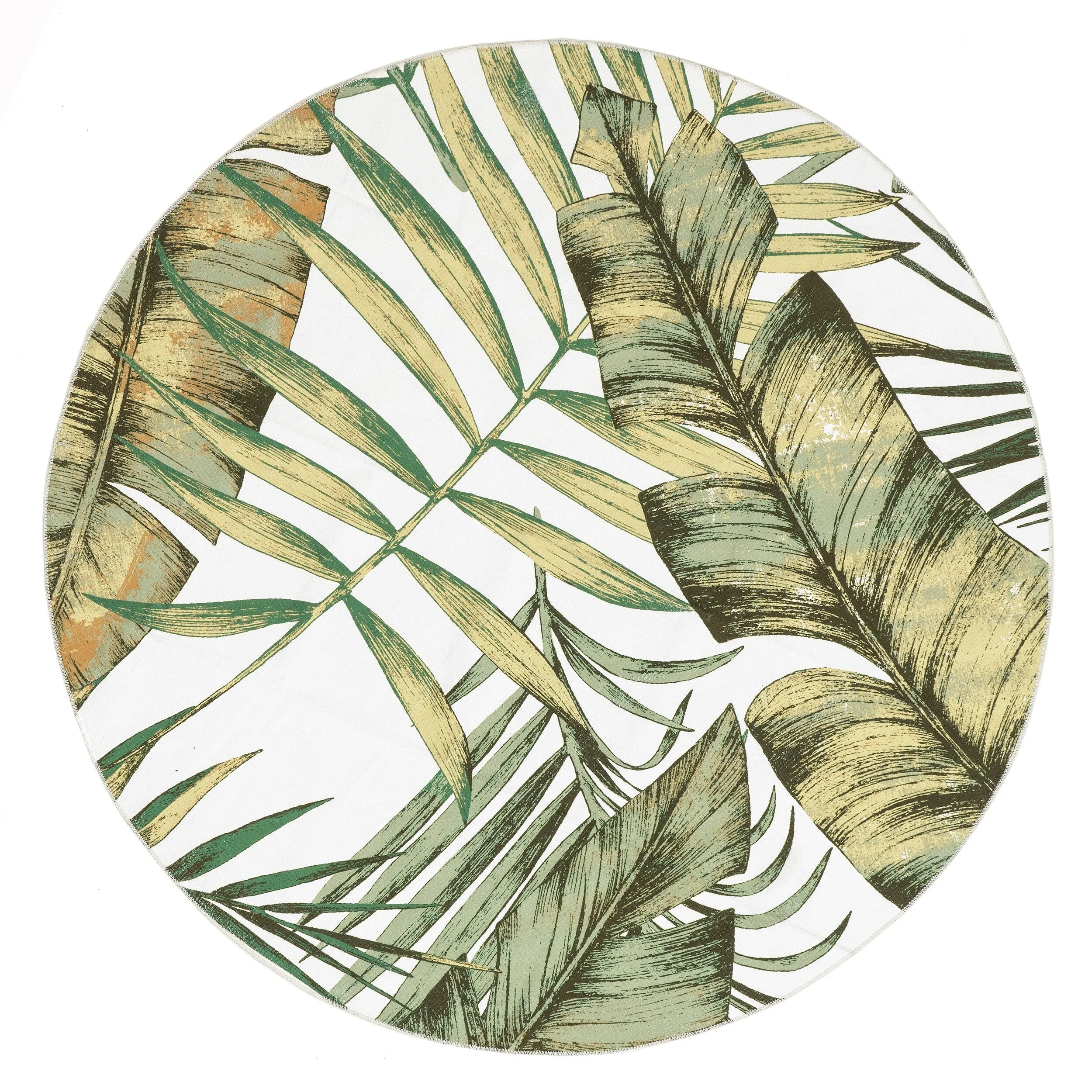 Nuloom Elen SpinClean Machine Washable Natural Leaves Area Rug
