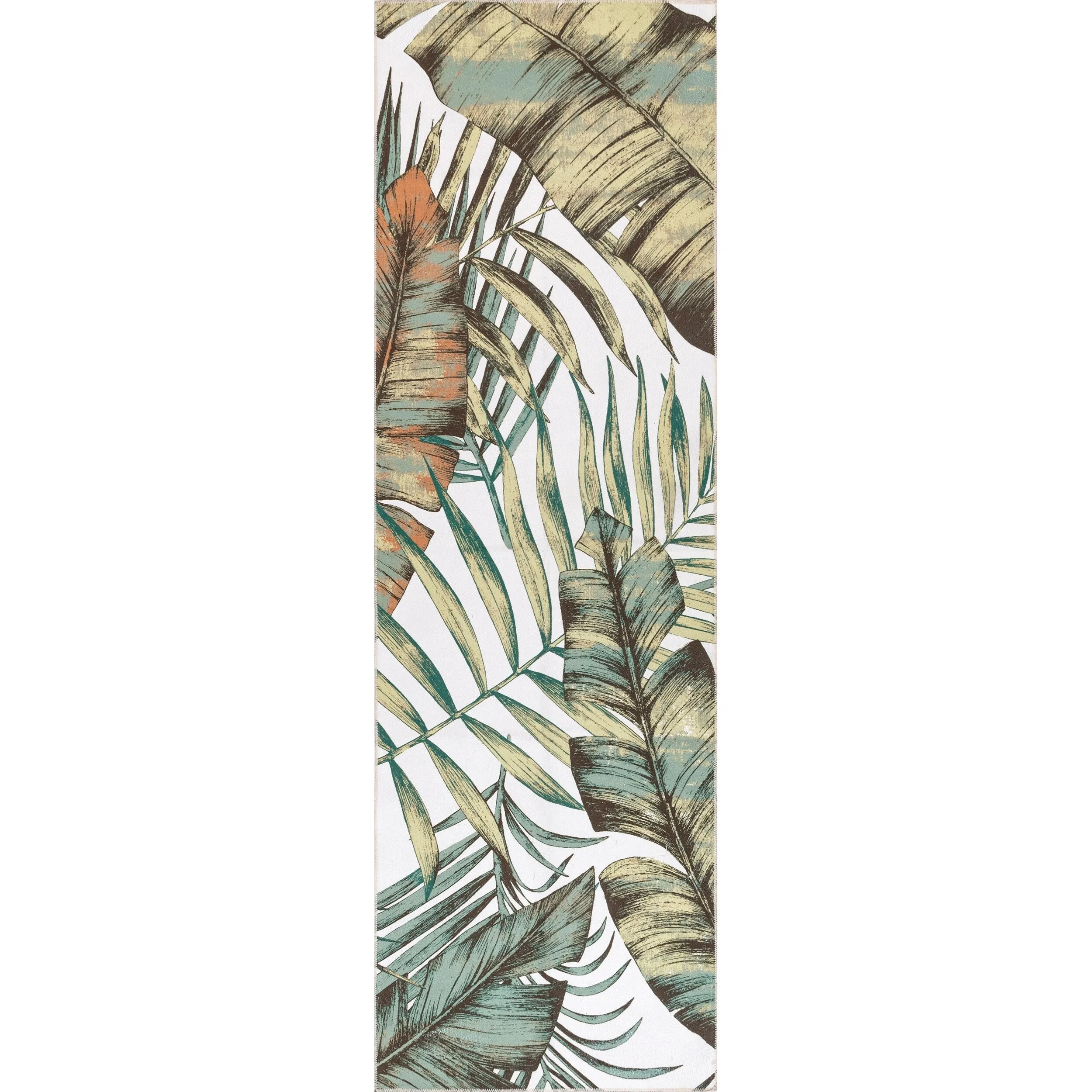 Nuloom Elen SpinClean Machine Washable Natural Leaves Area Rug