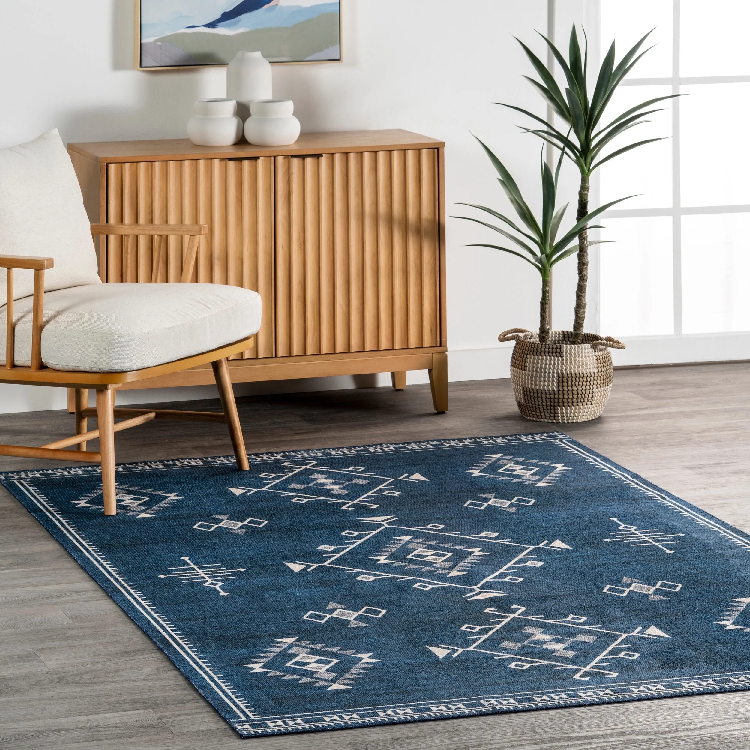 Nuloom Evalyn SpinClean Southwestern Machine Washable Area Rug