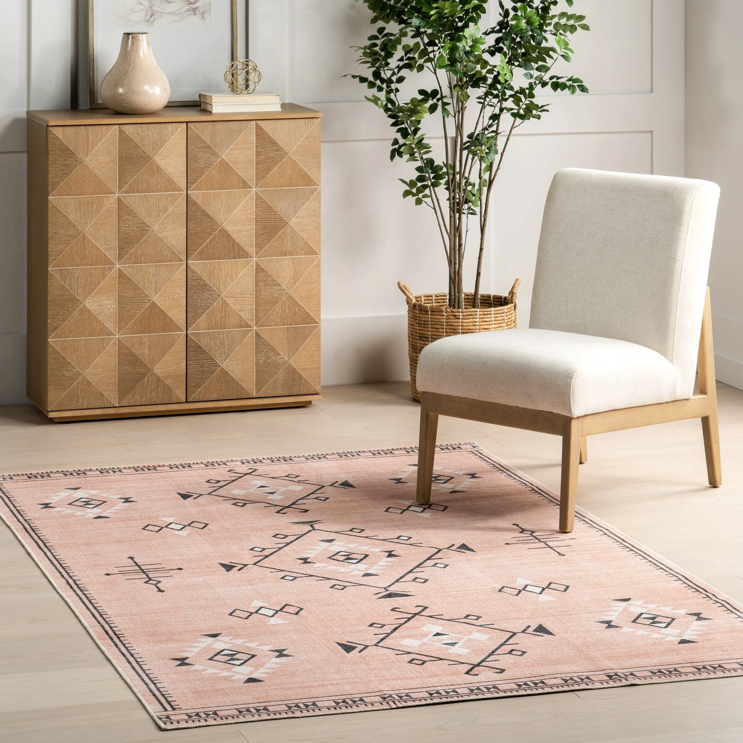 Nuloom Evalyn SpinClean Southwestern Machine Washable Area Rug