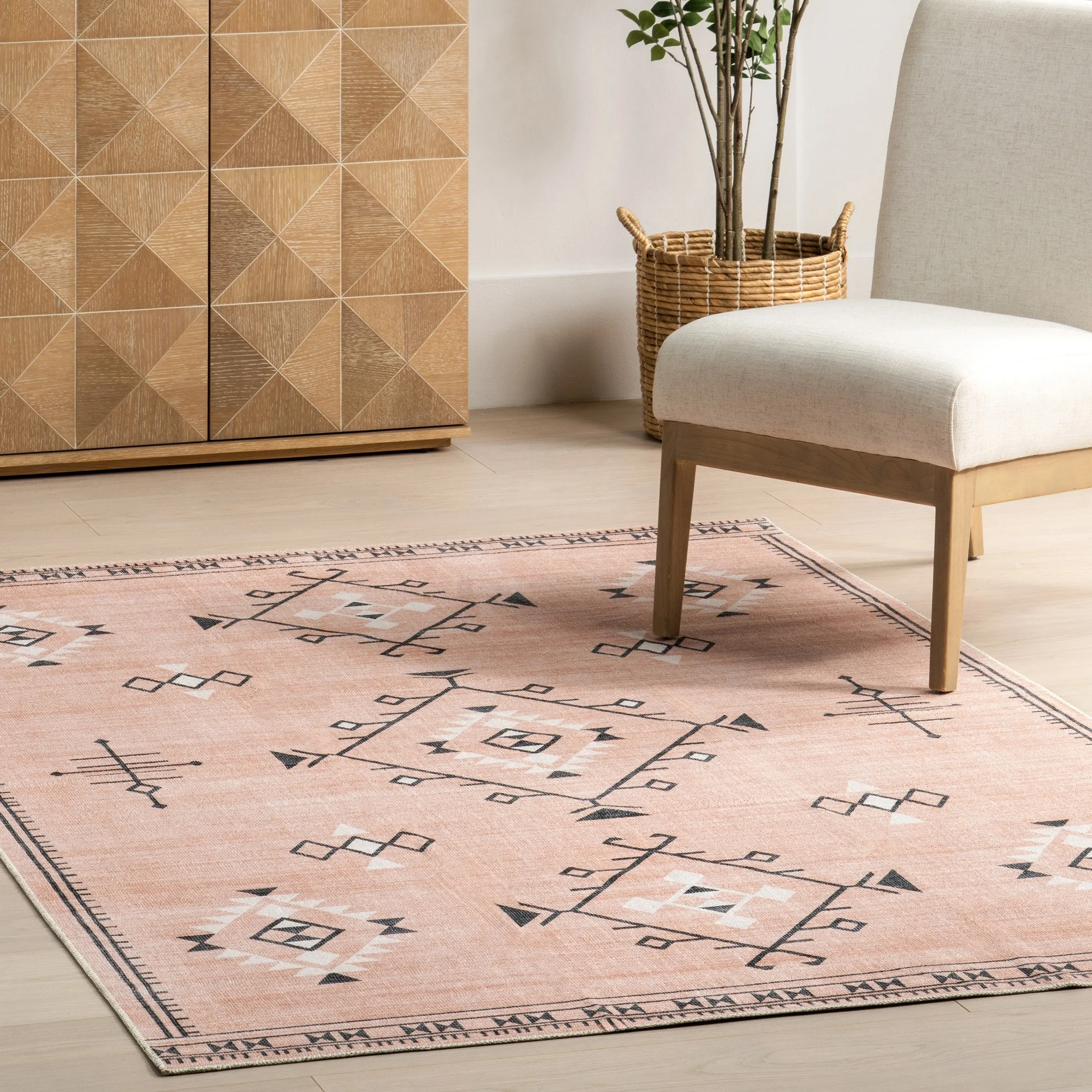Nuloom Evalyn SpinClean Southwestern Machine Washable Area Rug
