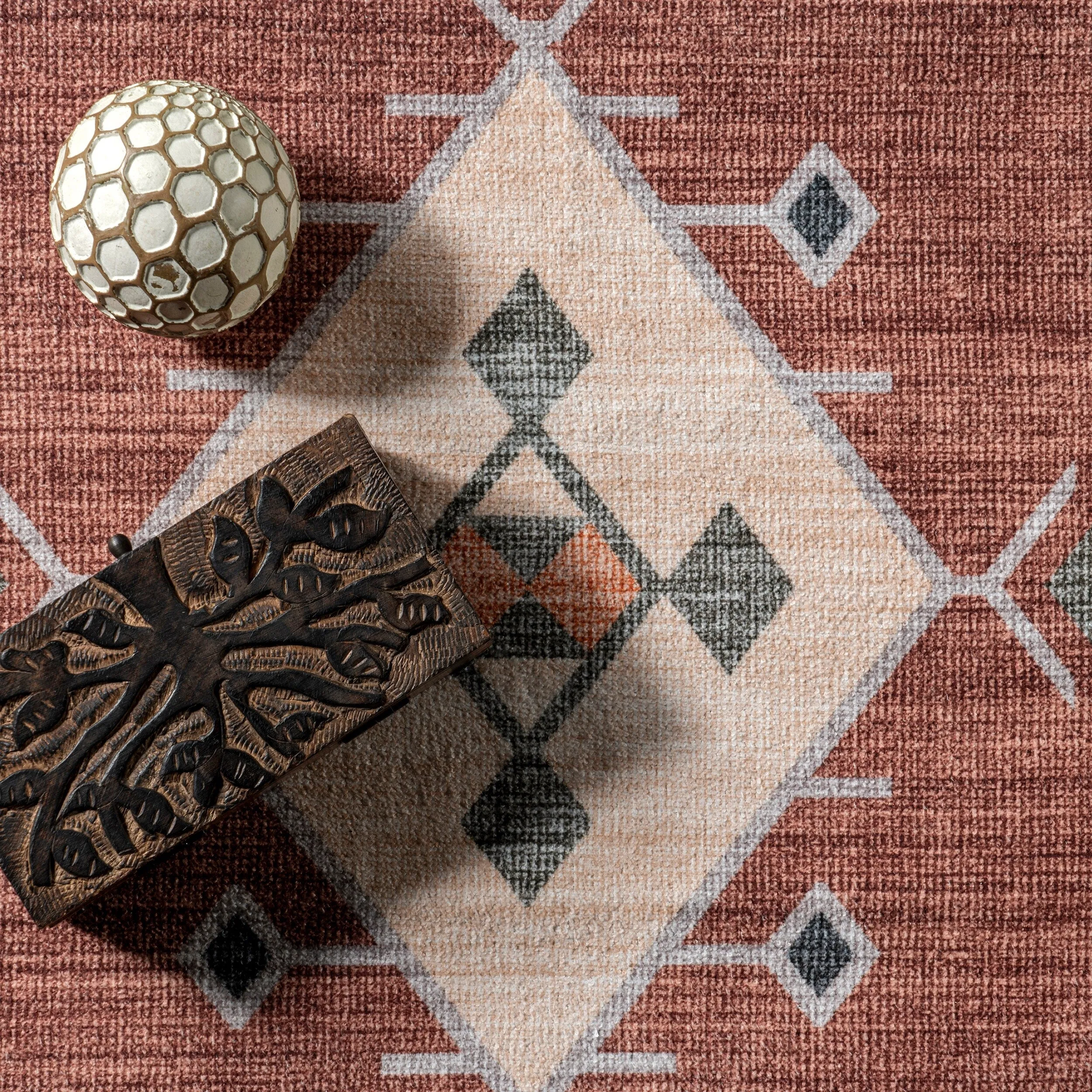 Nuloom Evalyn SpinClean Southwestern Machine Washable Area Rug