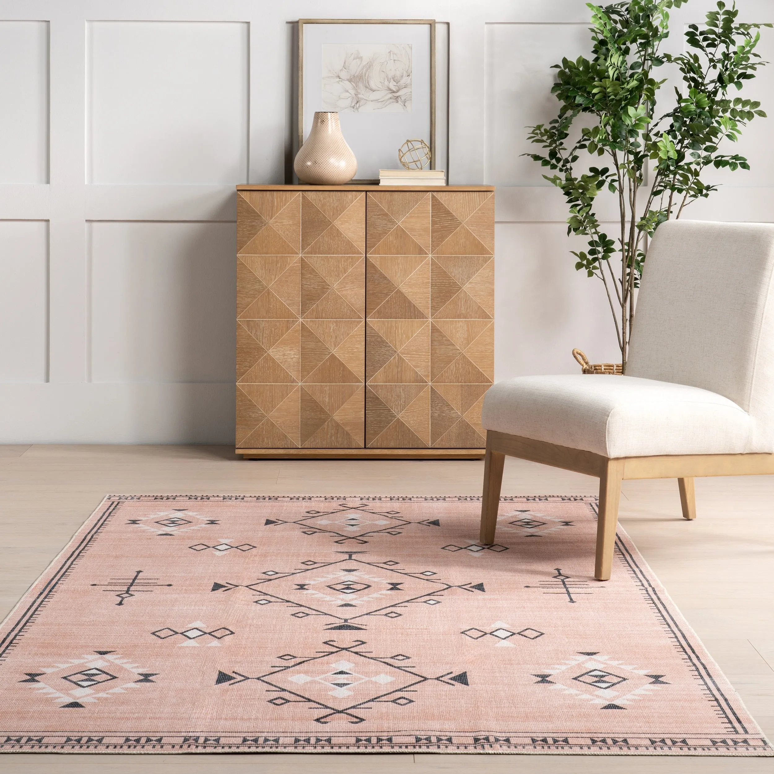 Nuloom Evalyn SpinClean Southwestern Machine Washable Area Rug