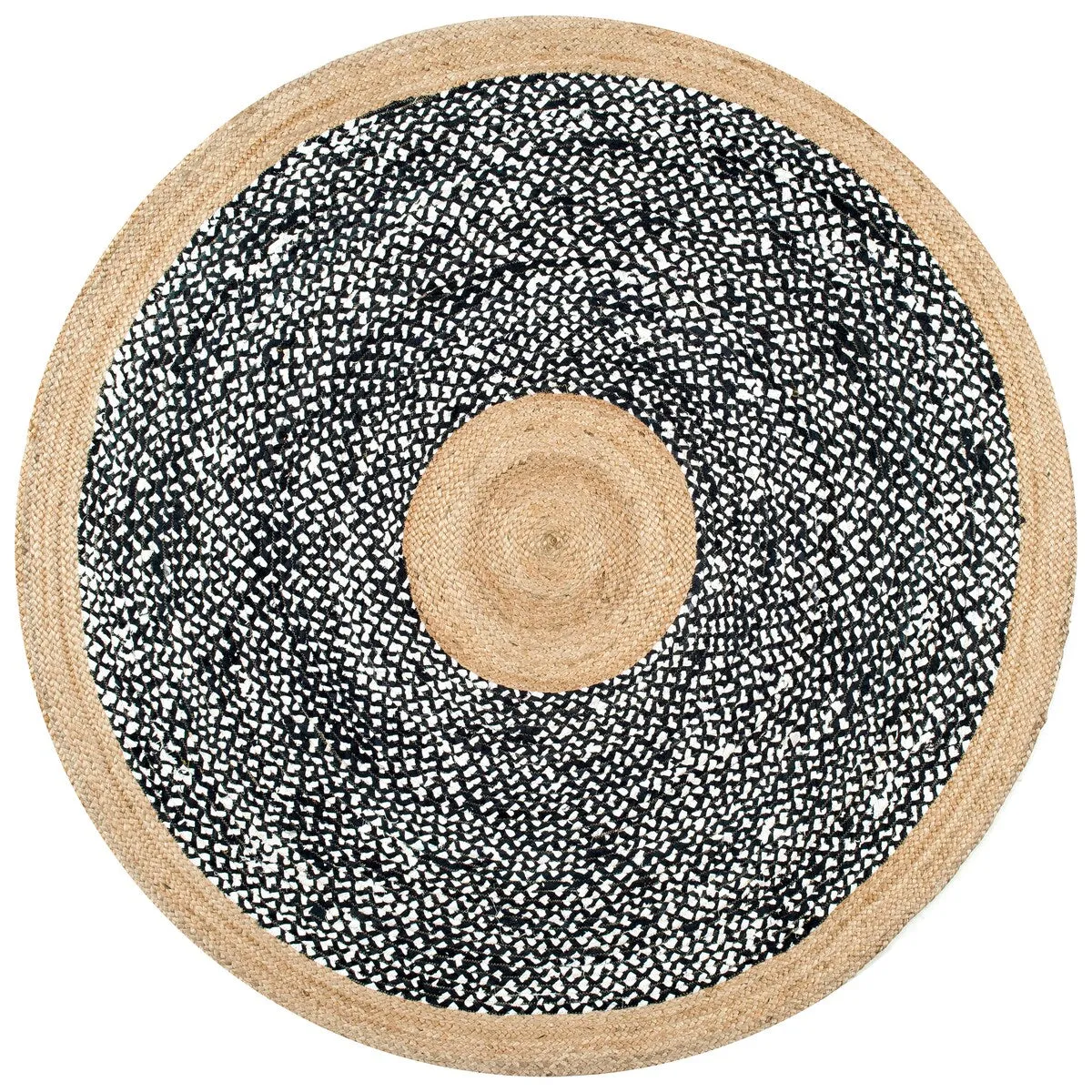 Nuloom Geometric Casual Natural Fiber Jute And Cotton Token Area Rug