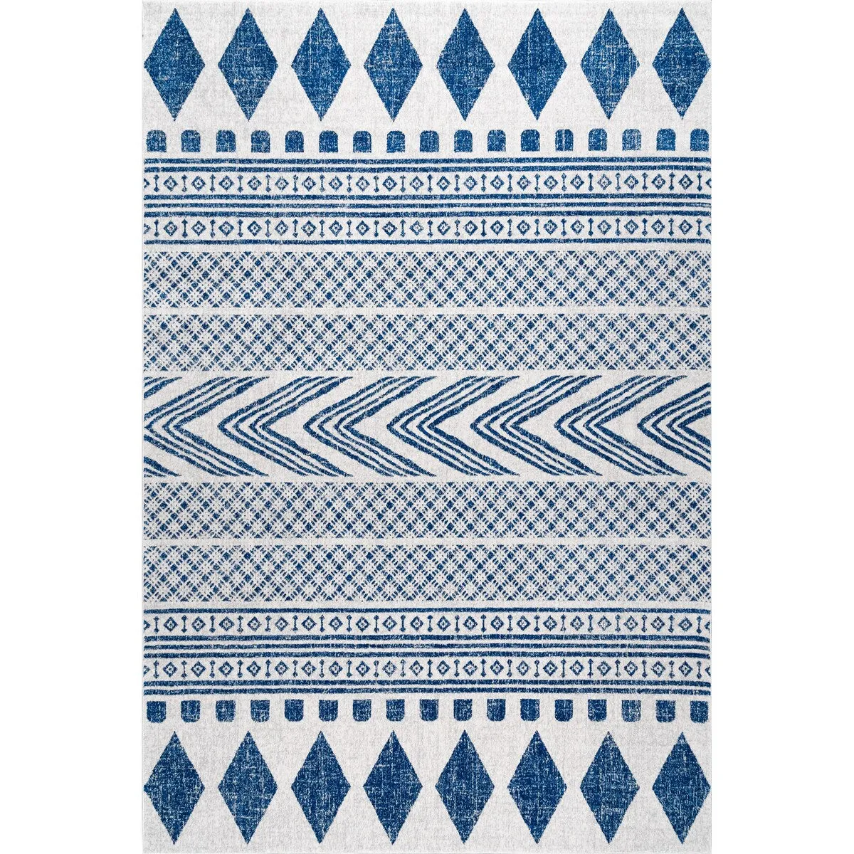 Nuloom Geometric Modern Stripes Faded Area Rug