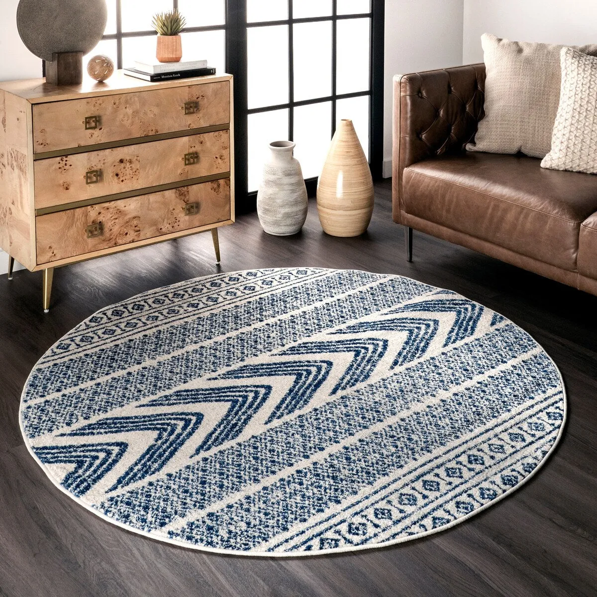 Nuloom Geometric Modern Stripes Faded Area Rug