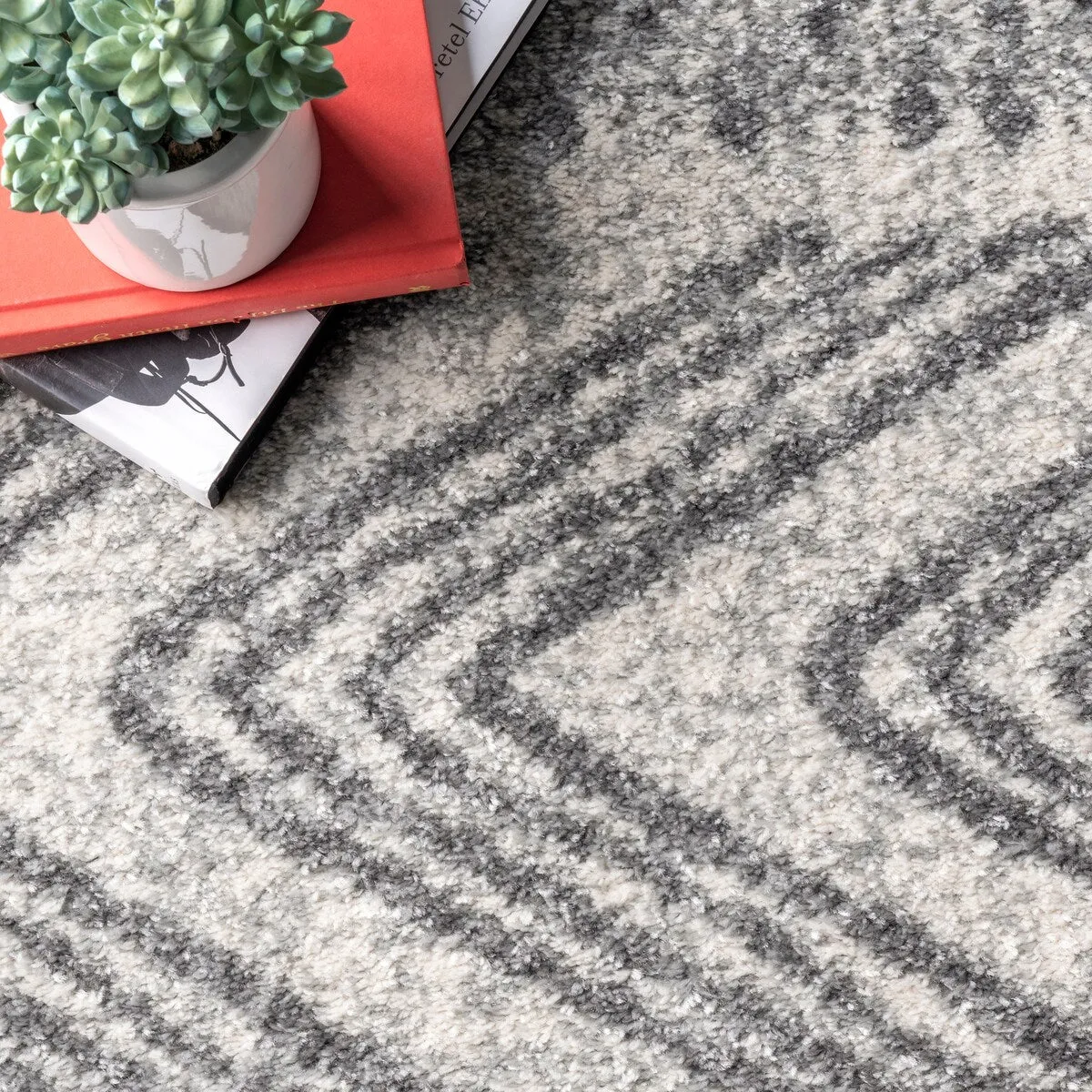 Nuloom Geometric Modern Stripes Faded Area Rug