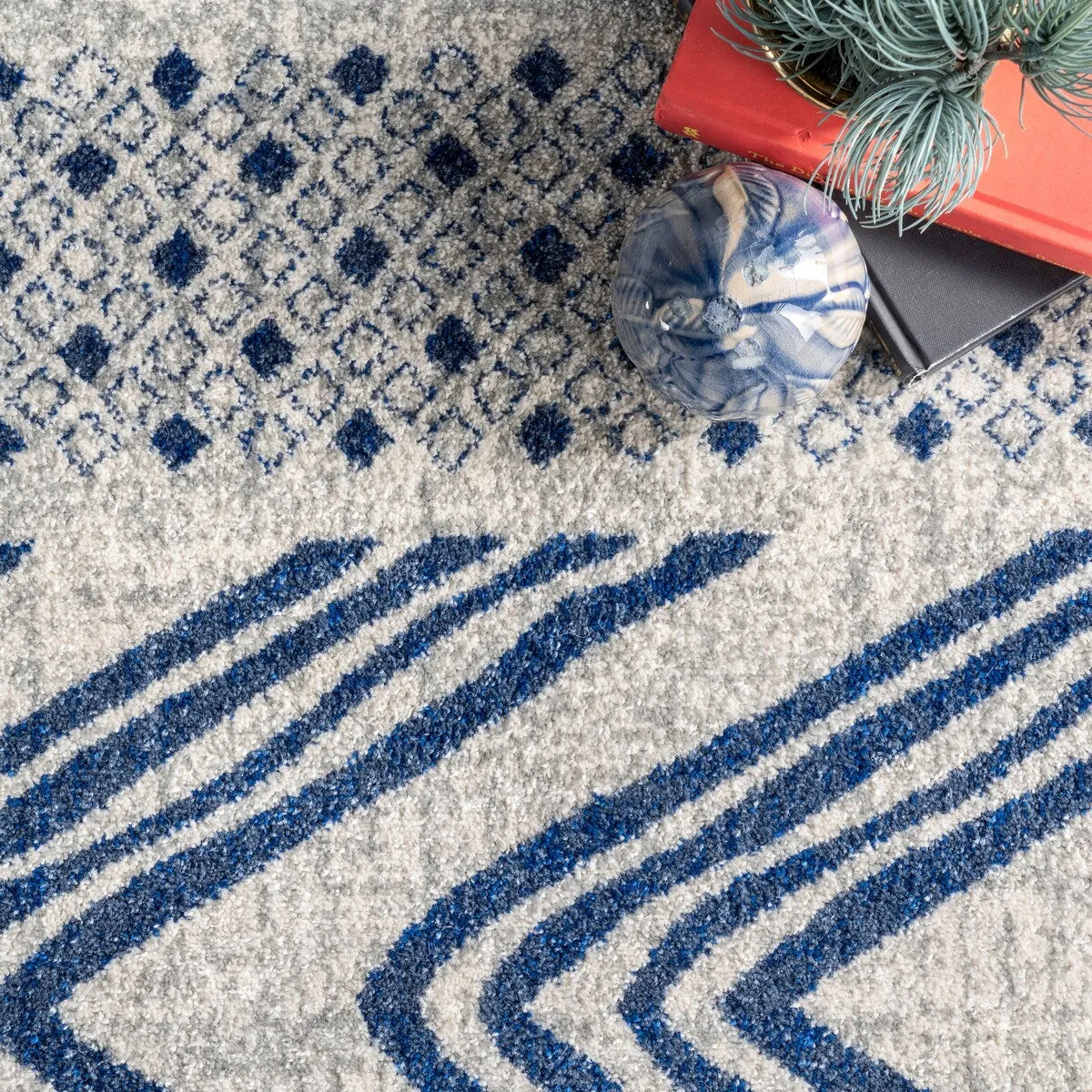 Nuloom Geometric Modern Stripes Faded Area Rug
