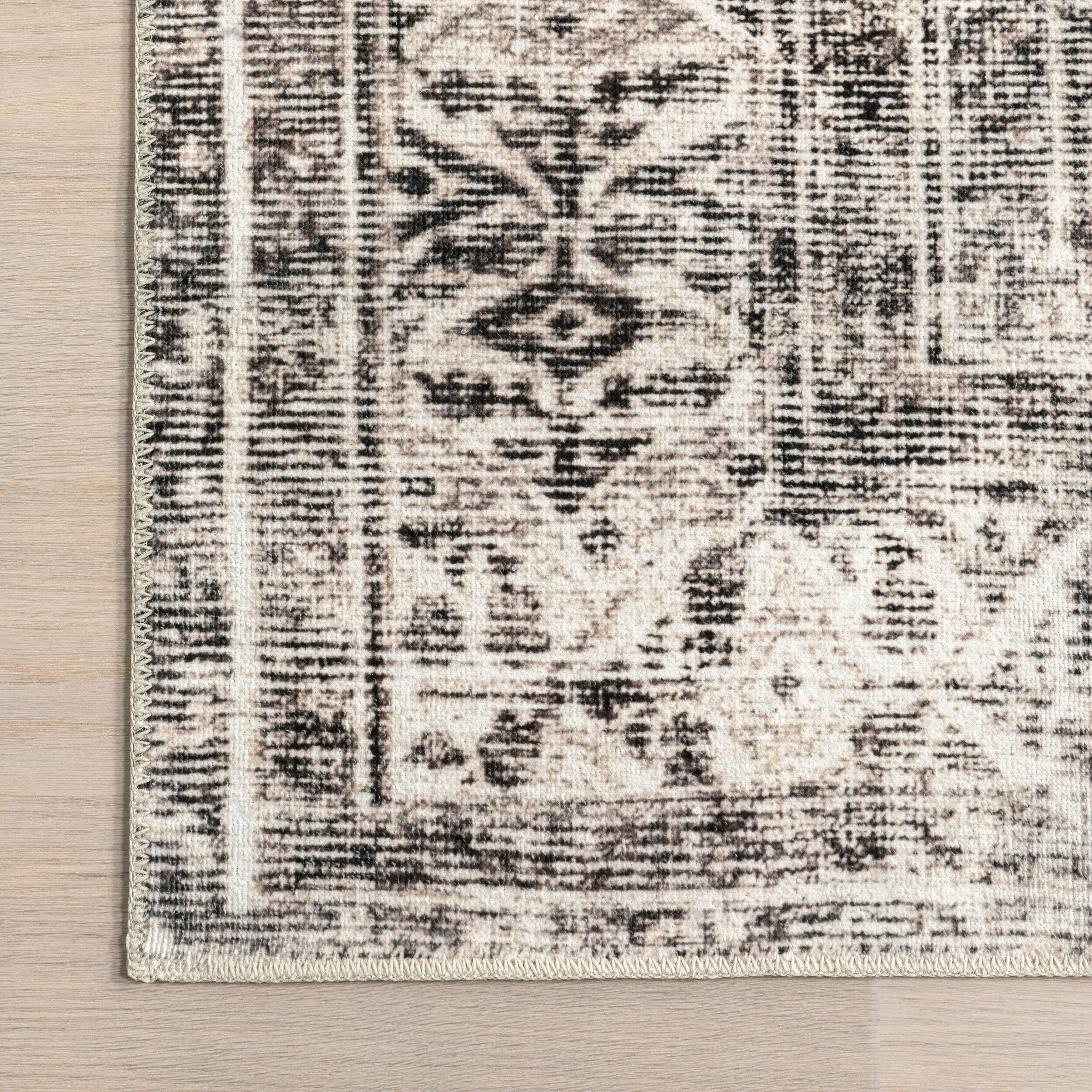 Nuloom Gladys SpinClean Machine Washable Vintage Medallion Area Rug