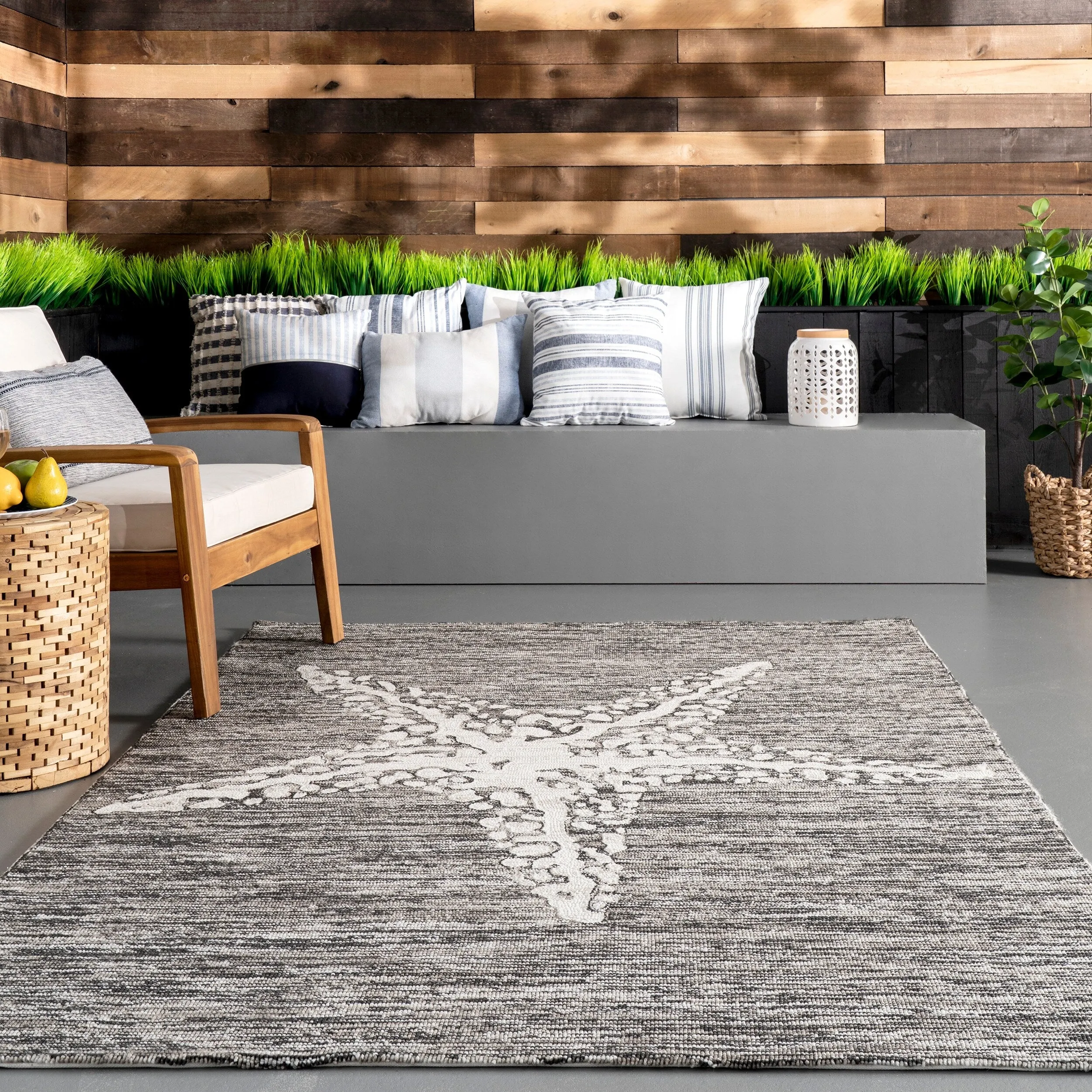 Nuloom Handmade Indoor/ Outdoor Contemporary Coastal Starfish Area Rug