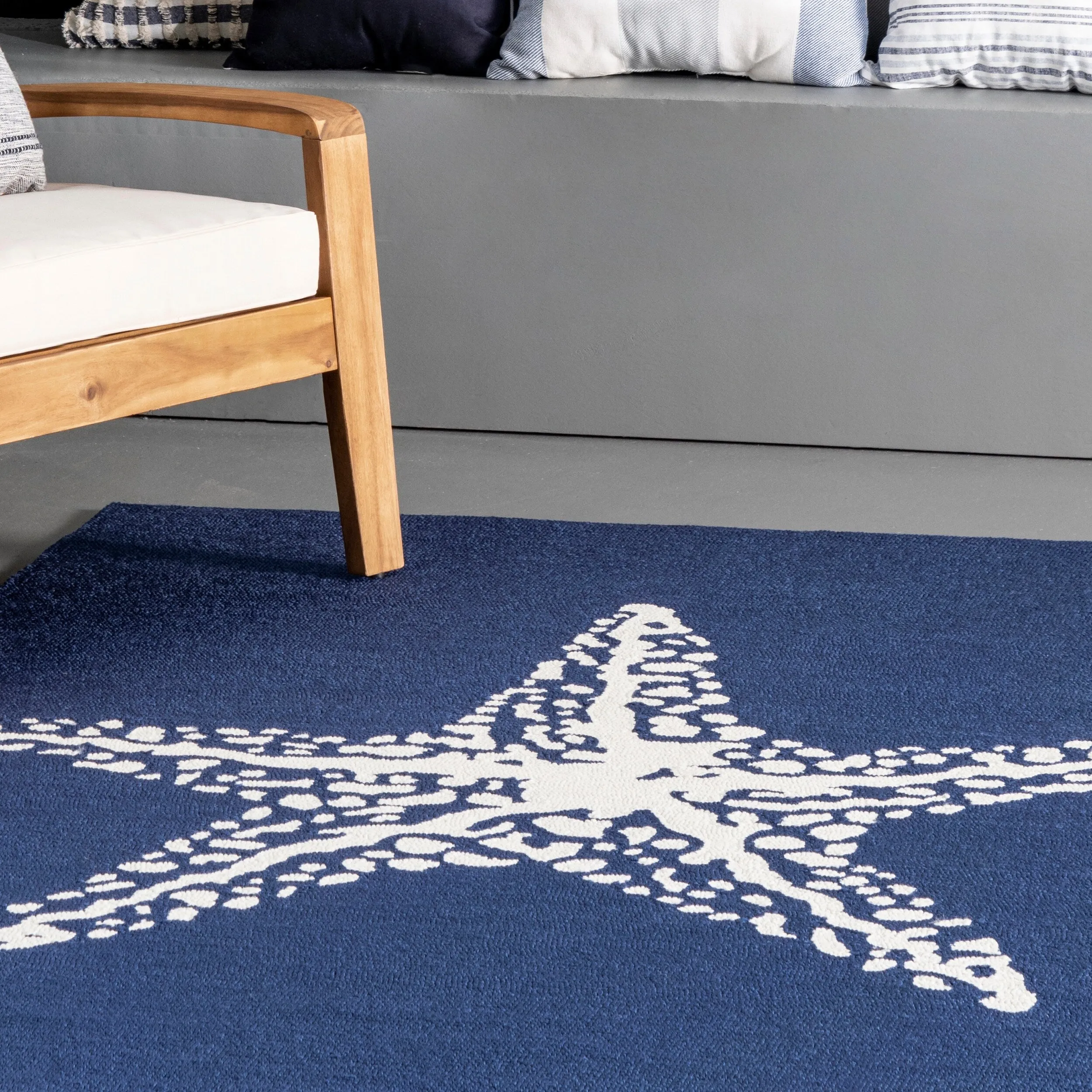 Nuloom Handmade Indoor/ Outdoor Contemporary Coastal Starfish Area Rug