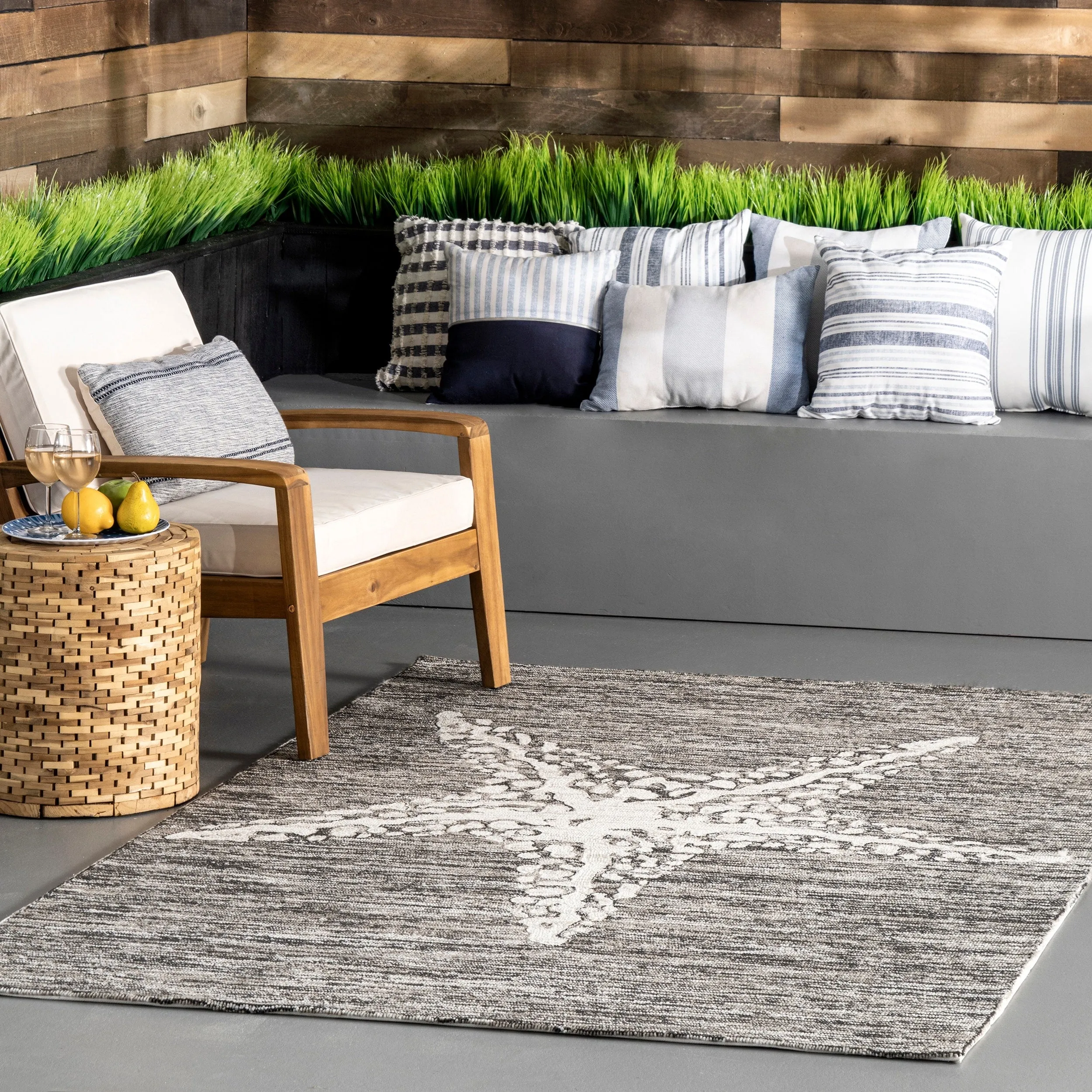 Nuloom Handmade Indoor/ Outdoor Contemporary Coastal Starfish Area Rug