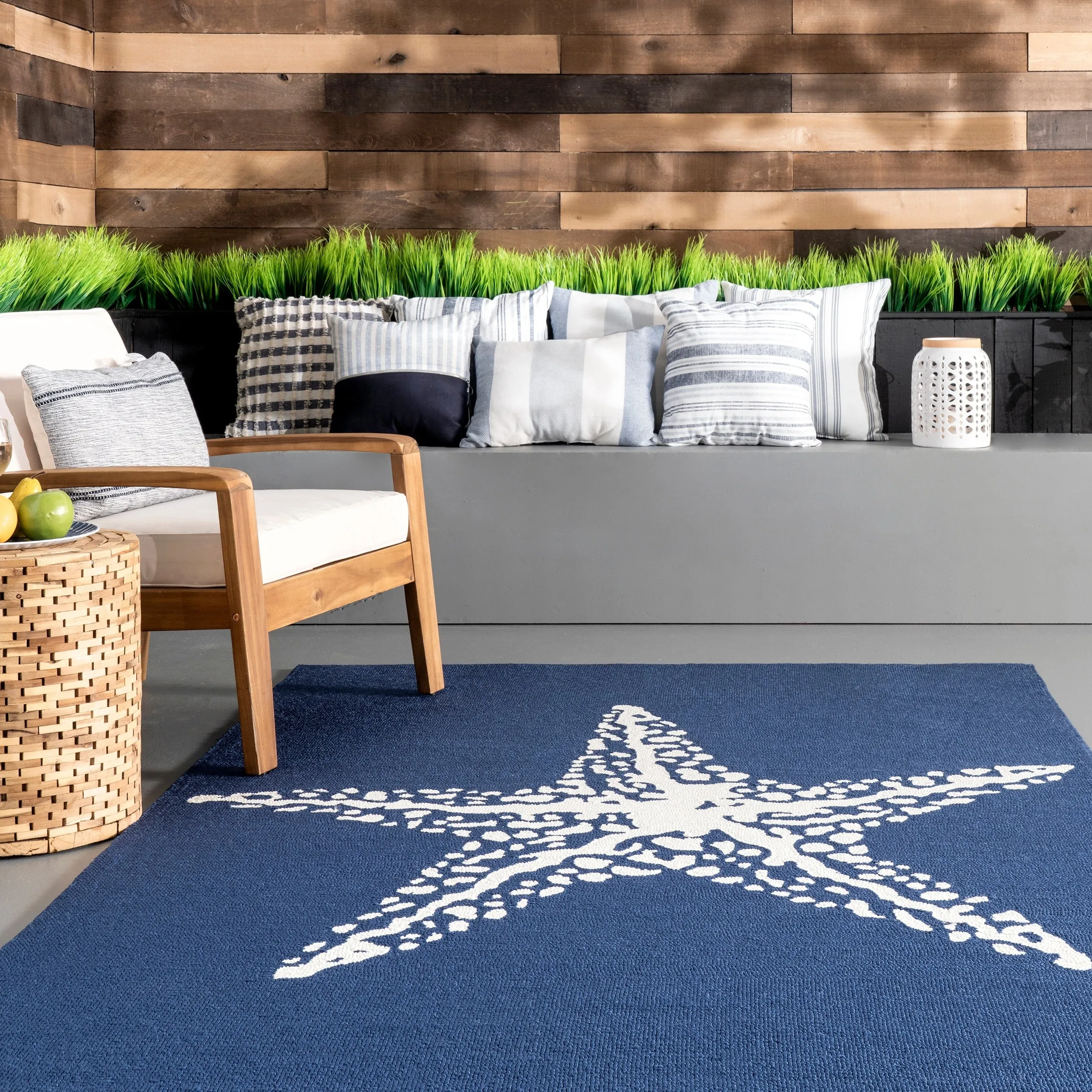 Nuloom Handmade Indoor/ Outdoor Contemporary Coastal Starfish Area Rug