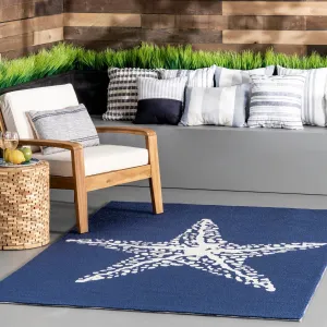 Nuloom Handmade Indoor/ Outdoor Contemporary Coastal Starfish Area Rug