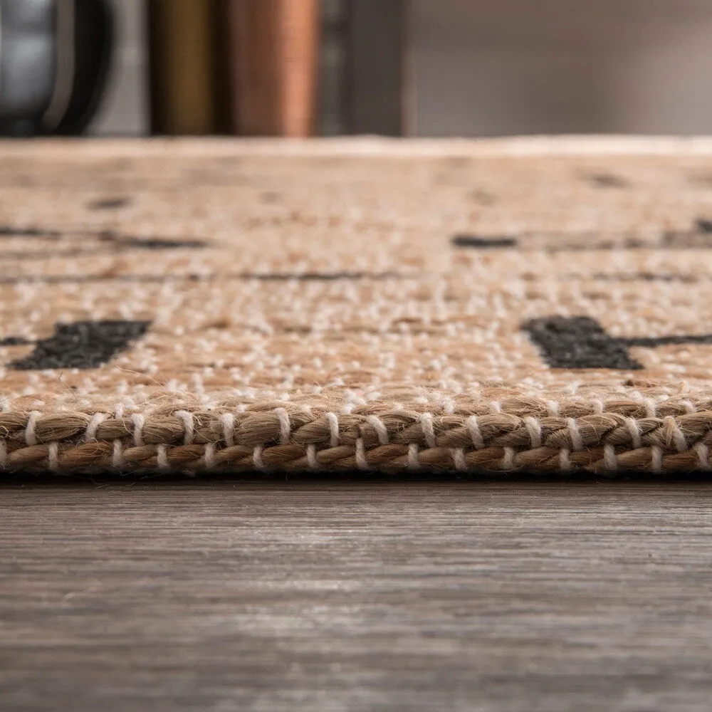 Nuloom Handmade Native Drawings Jute Natural Runner Rug