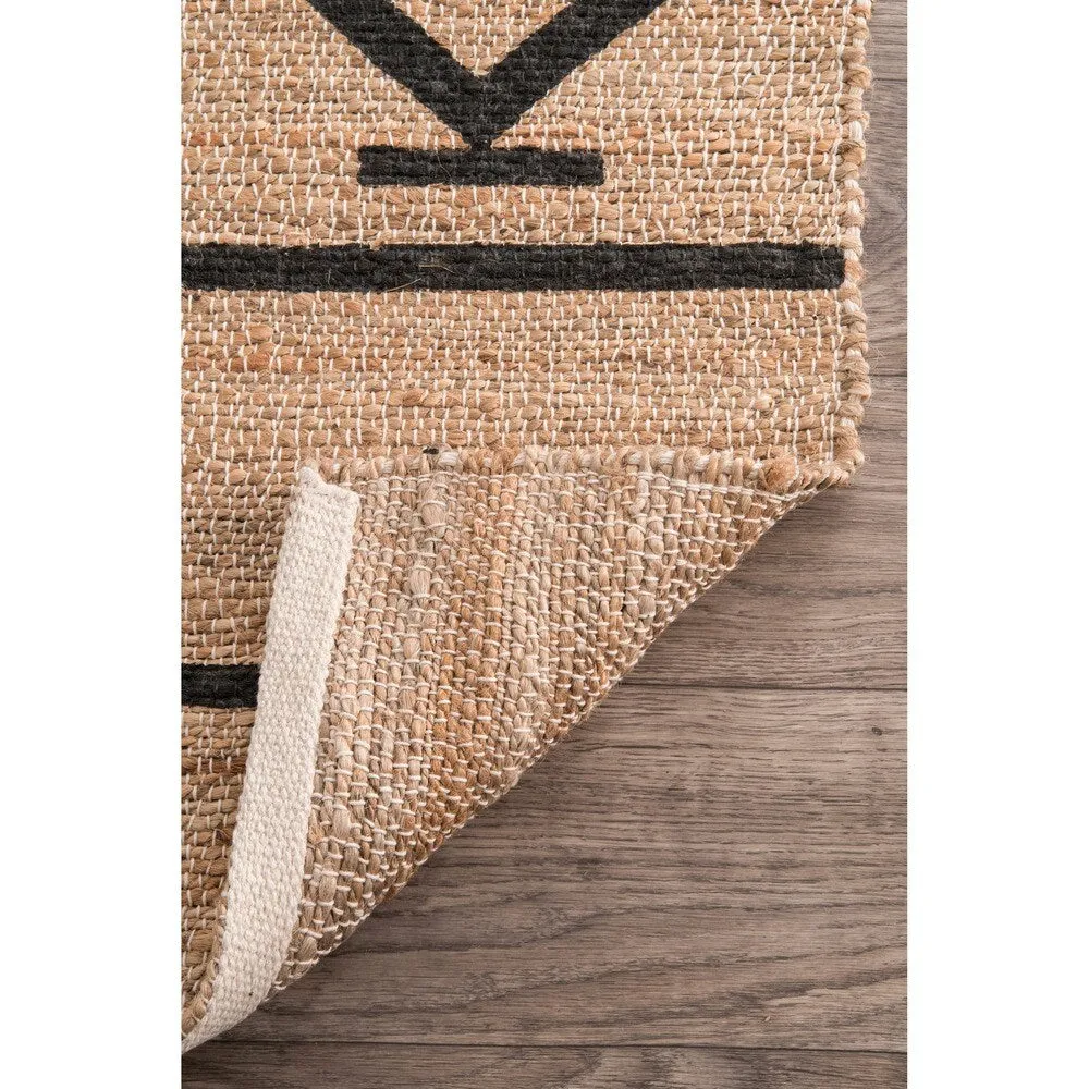 Nuloom Handmade Native Drawings Jute Natural Runner Rug