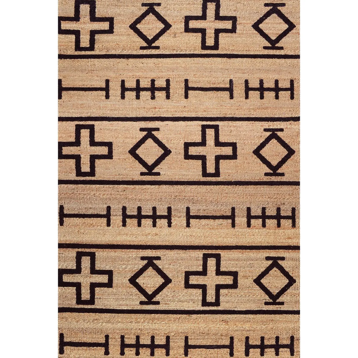 Nuloom Handmade Native Drawings Jute Natural Runner Rug