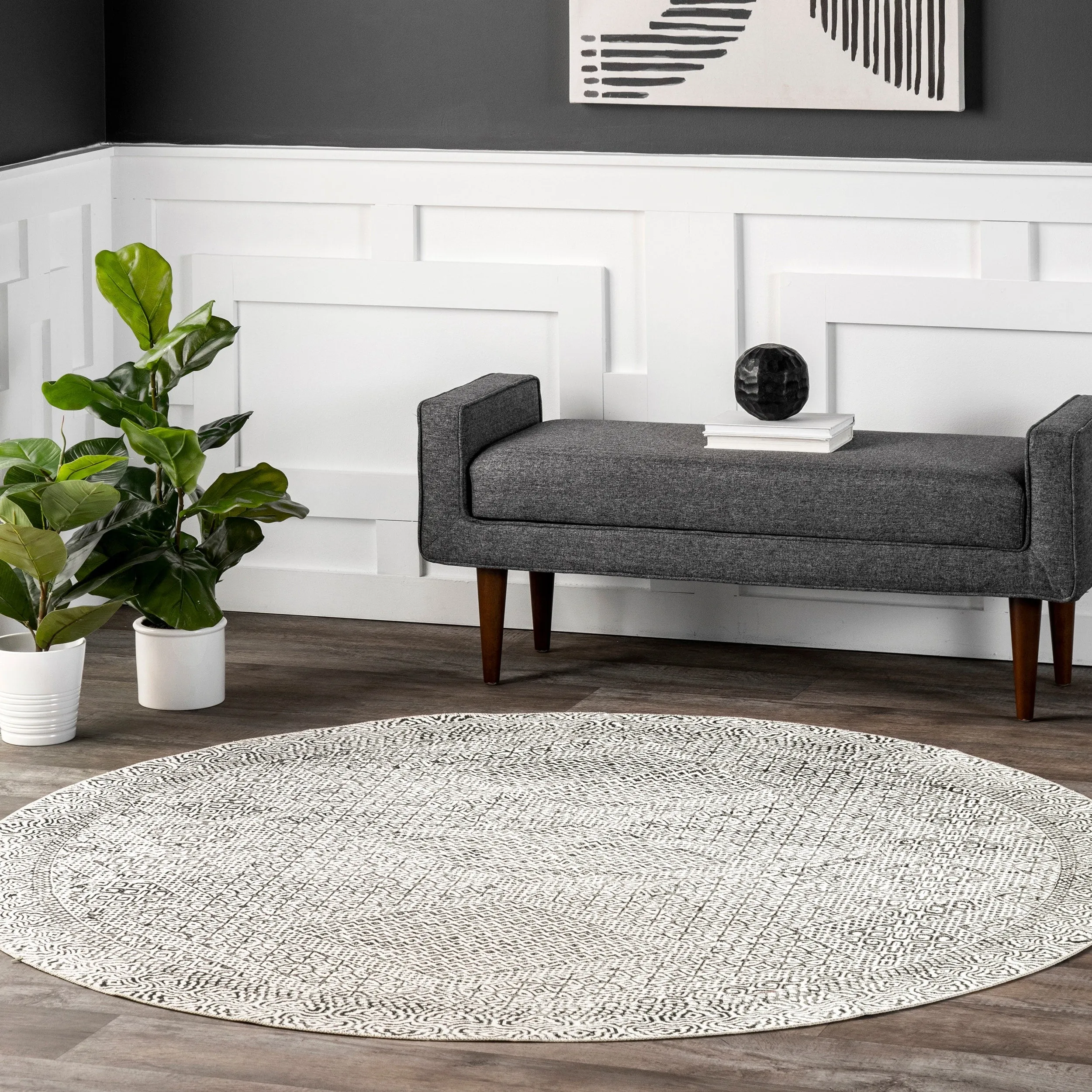 Nuloom Hart SpinClean Abstract Tribal Machine Washable Area Rug