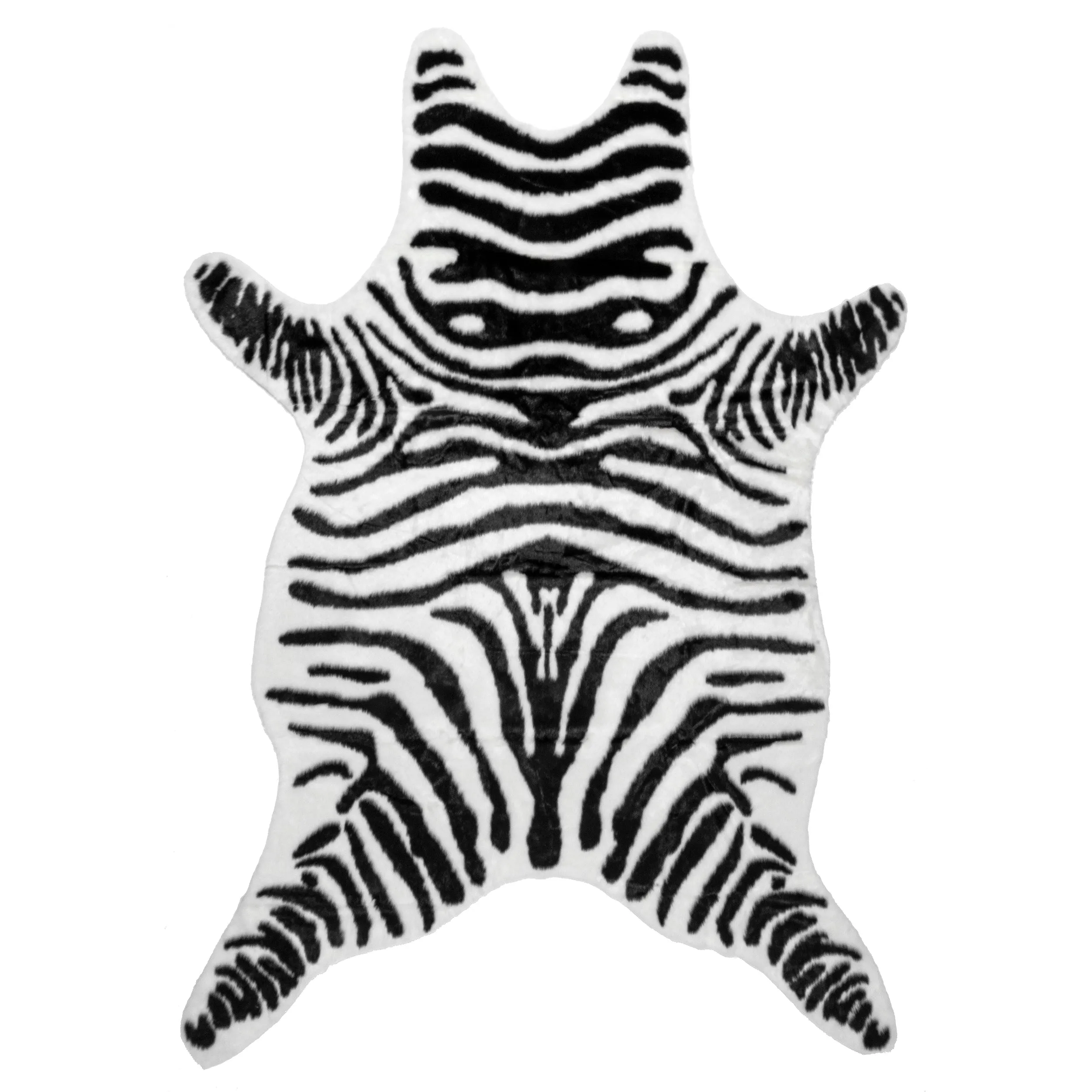 Nuloom Jayla SpinClean Machine Washable Zebra Faux Cowhide Area Rug