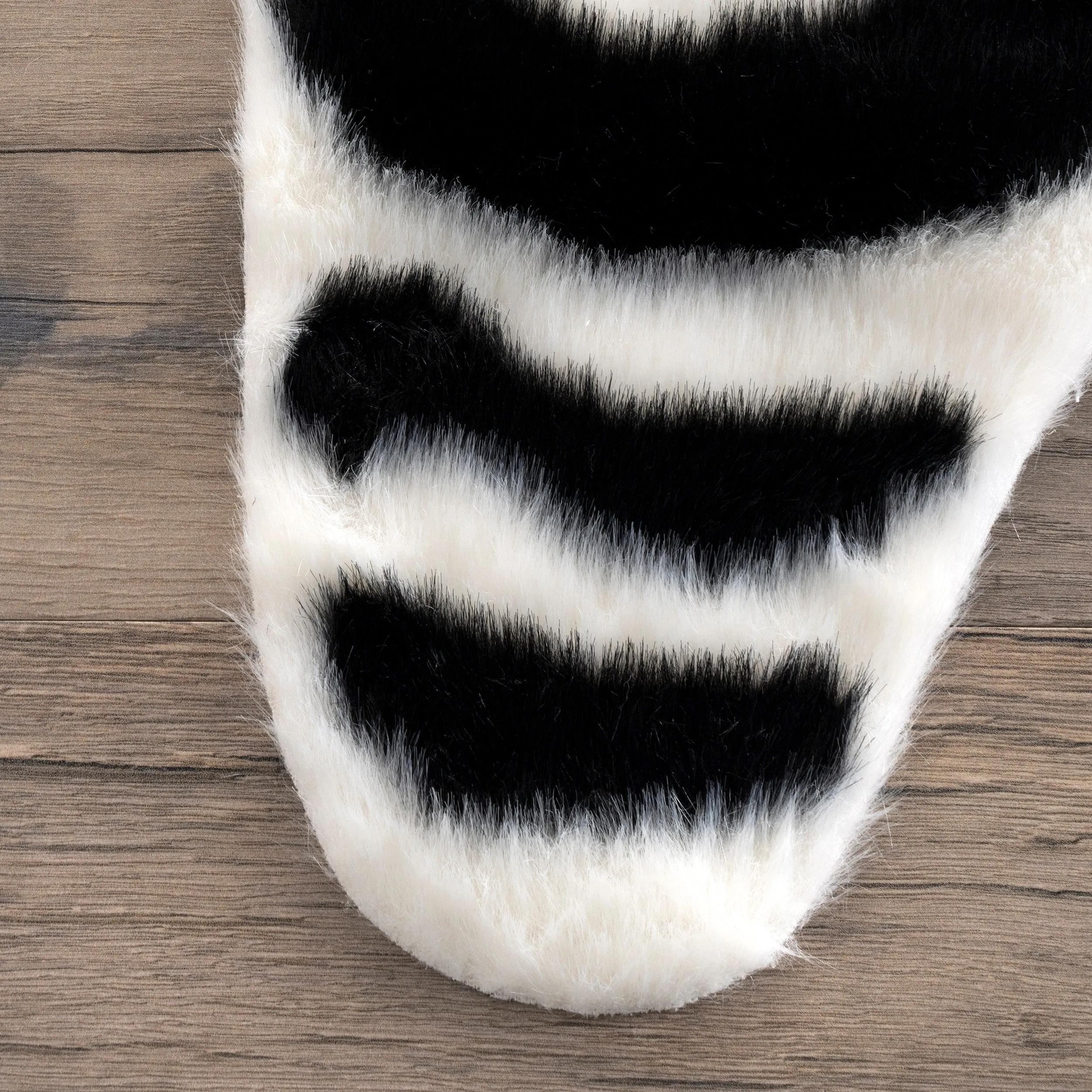 Nuloom Jayla SpinClean Machine Washable Zebra Faux Cowhide Area Rug