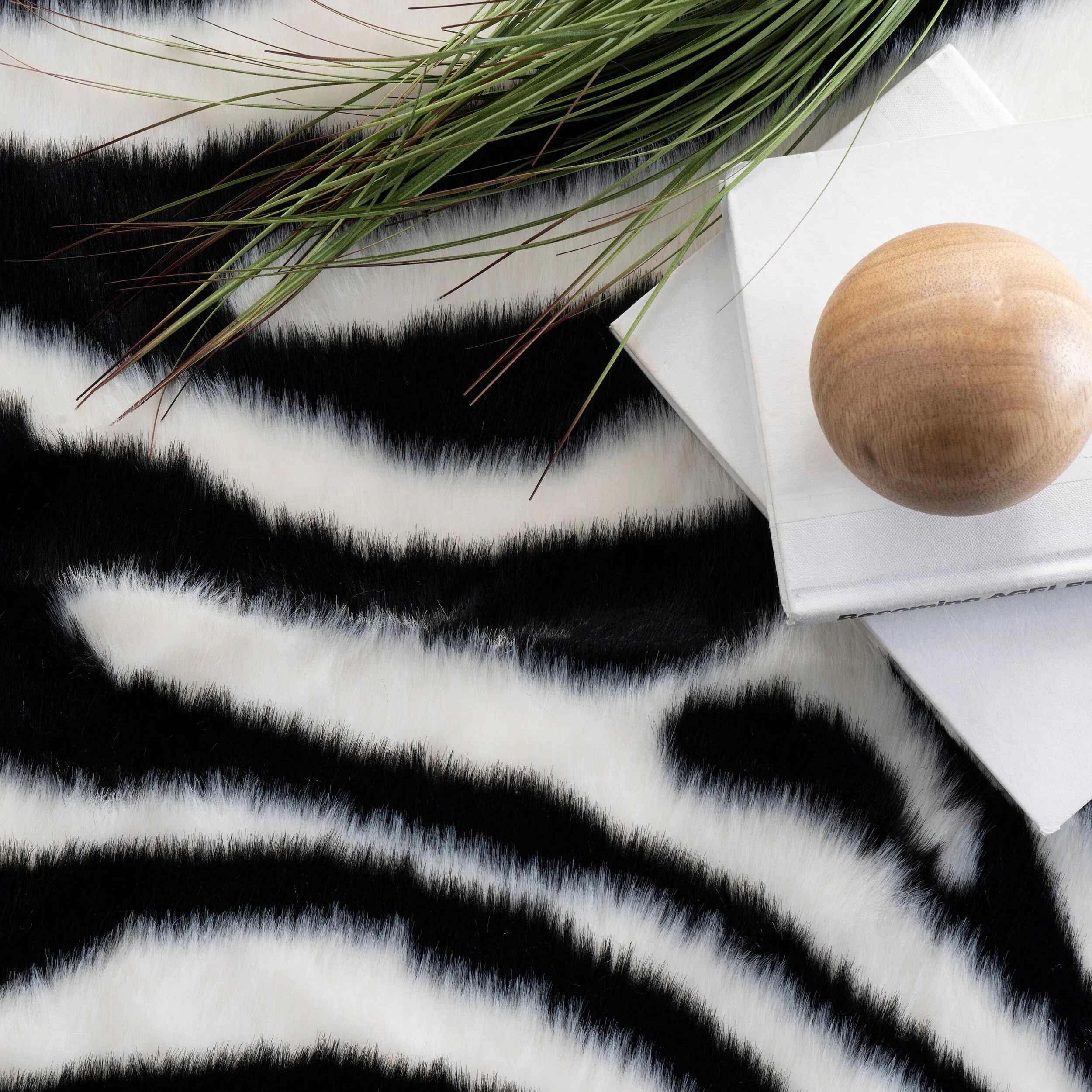 Nuloom Jayla SpinClean Machine Washable Zebra Faux Cowhide Area Rug