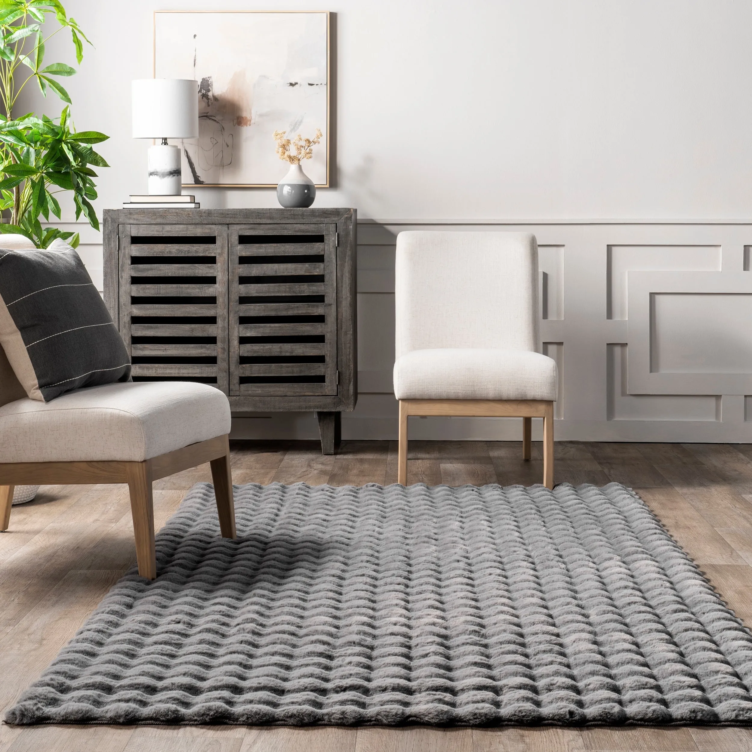 Nuloom Jeni Solid Plush Machine Washable Area Rug
