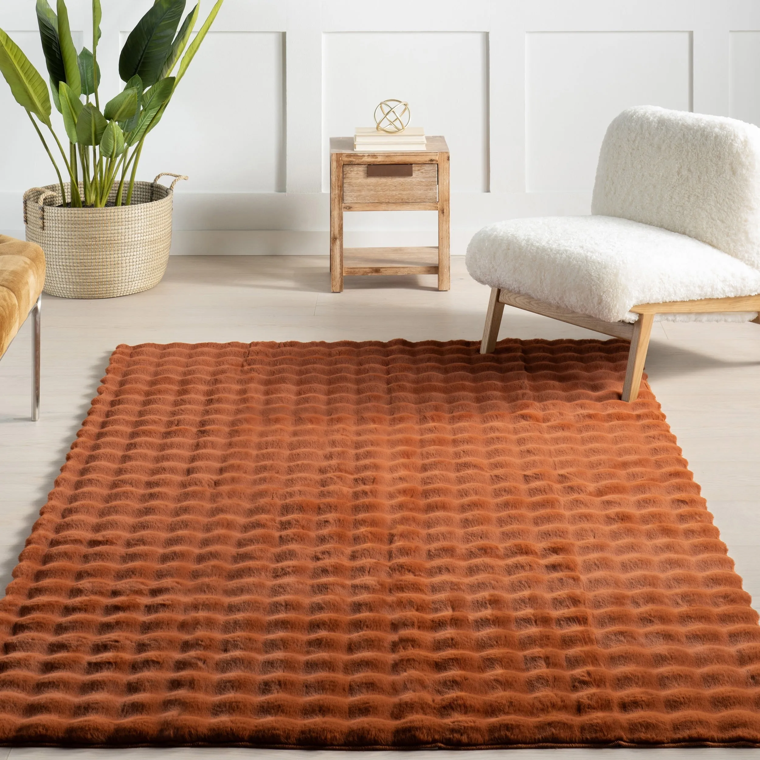 Nuloom Jeni Solid Plush Machine Washable Area Rug