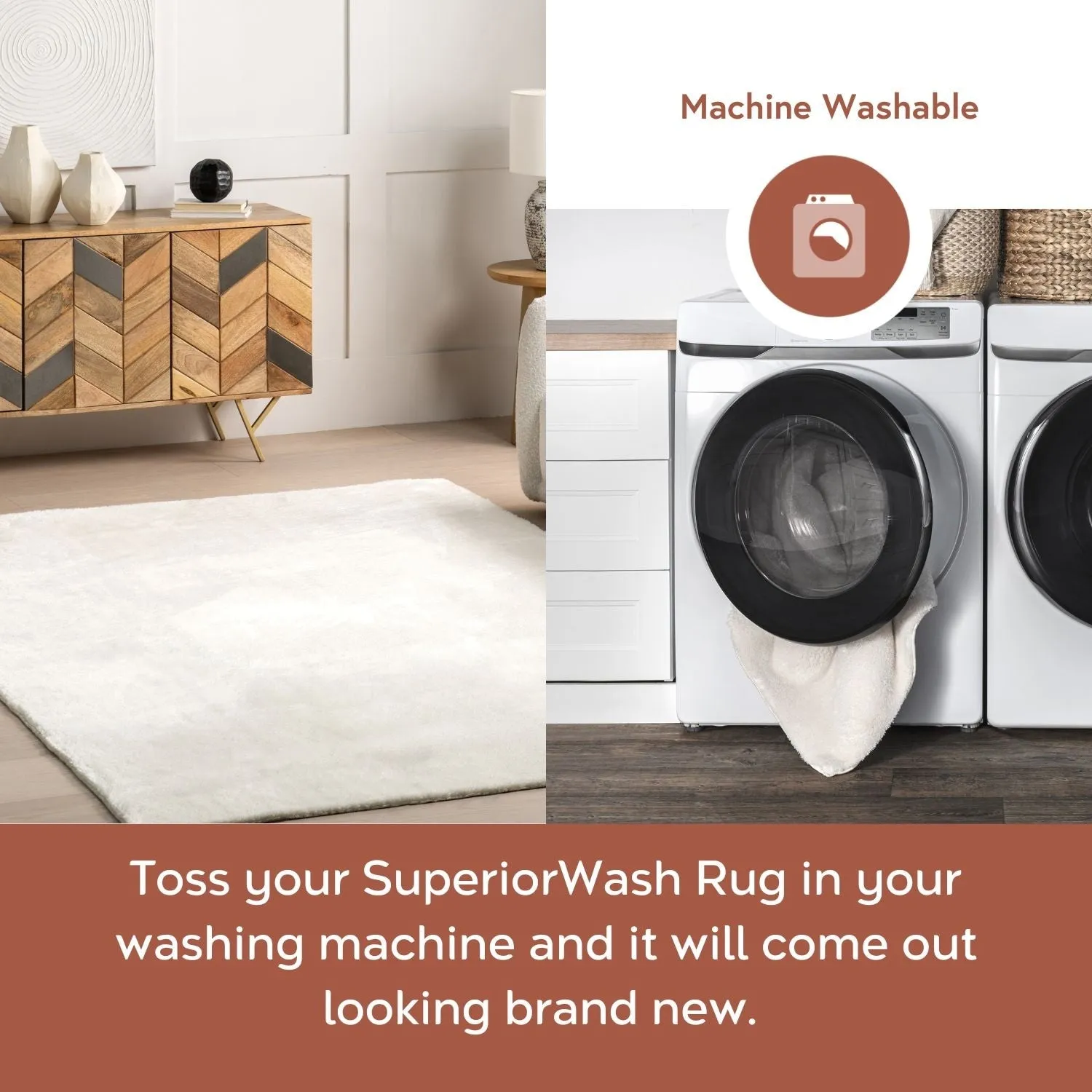 Nuloom Kailani Geometric Machine Washable Area Rug