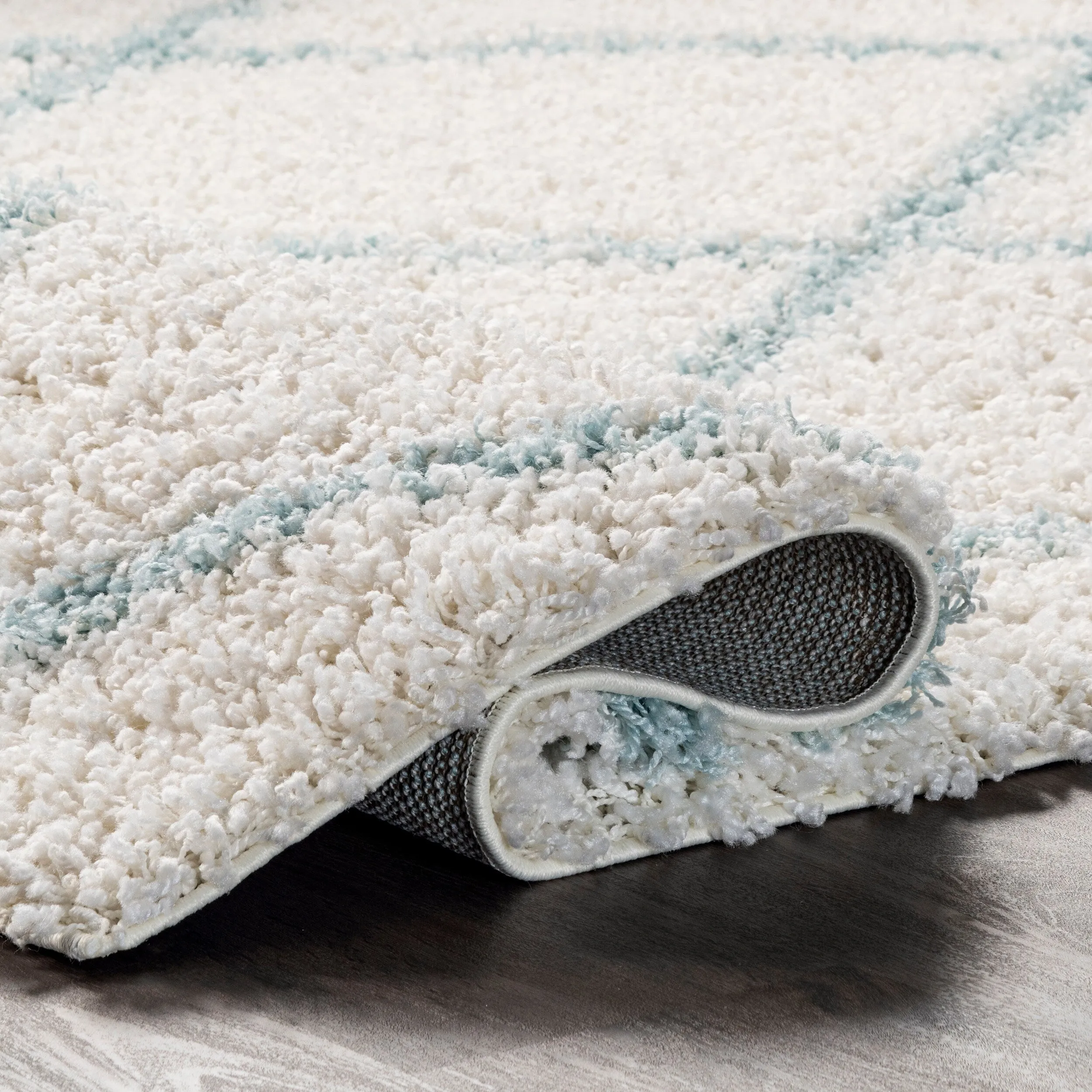 Nuloom Kesha Contemporary Trellis Shag Area Rug