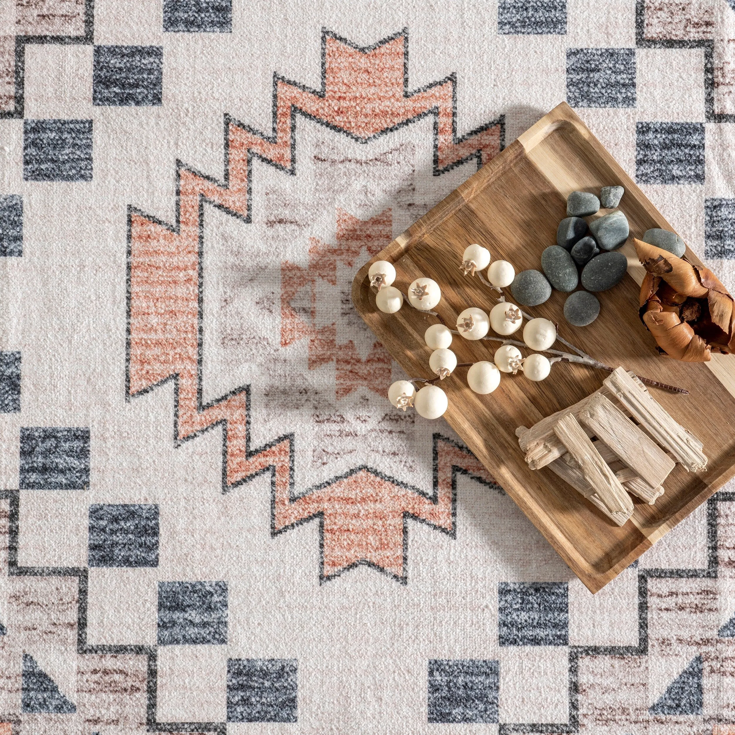 Nuloom Leighton SpinClean Machine Washable Southwestern Medallion Area Rug