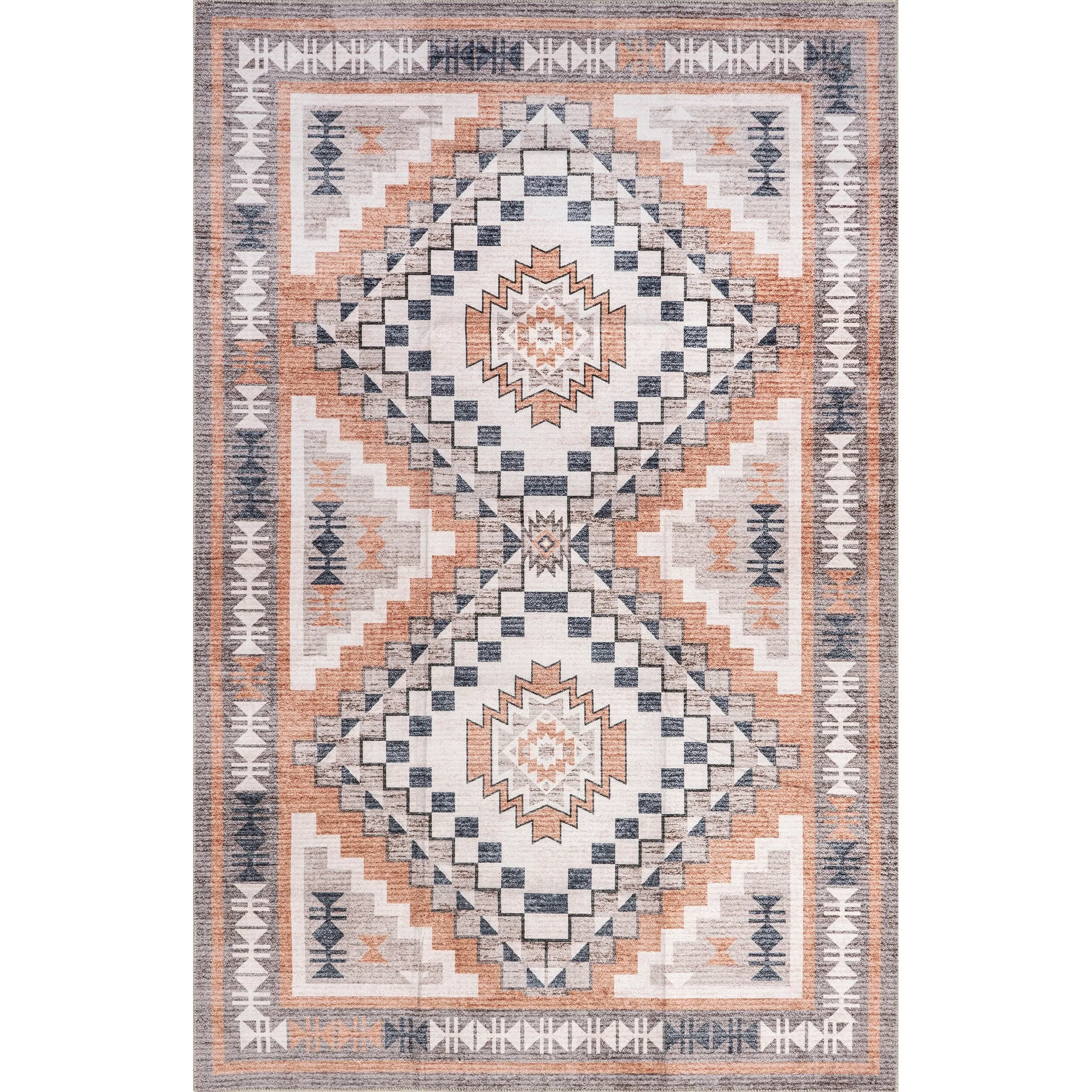 Nuloom Leighton SpinClean Machine Washable Southwestern Medallion Area Rug