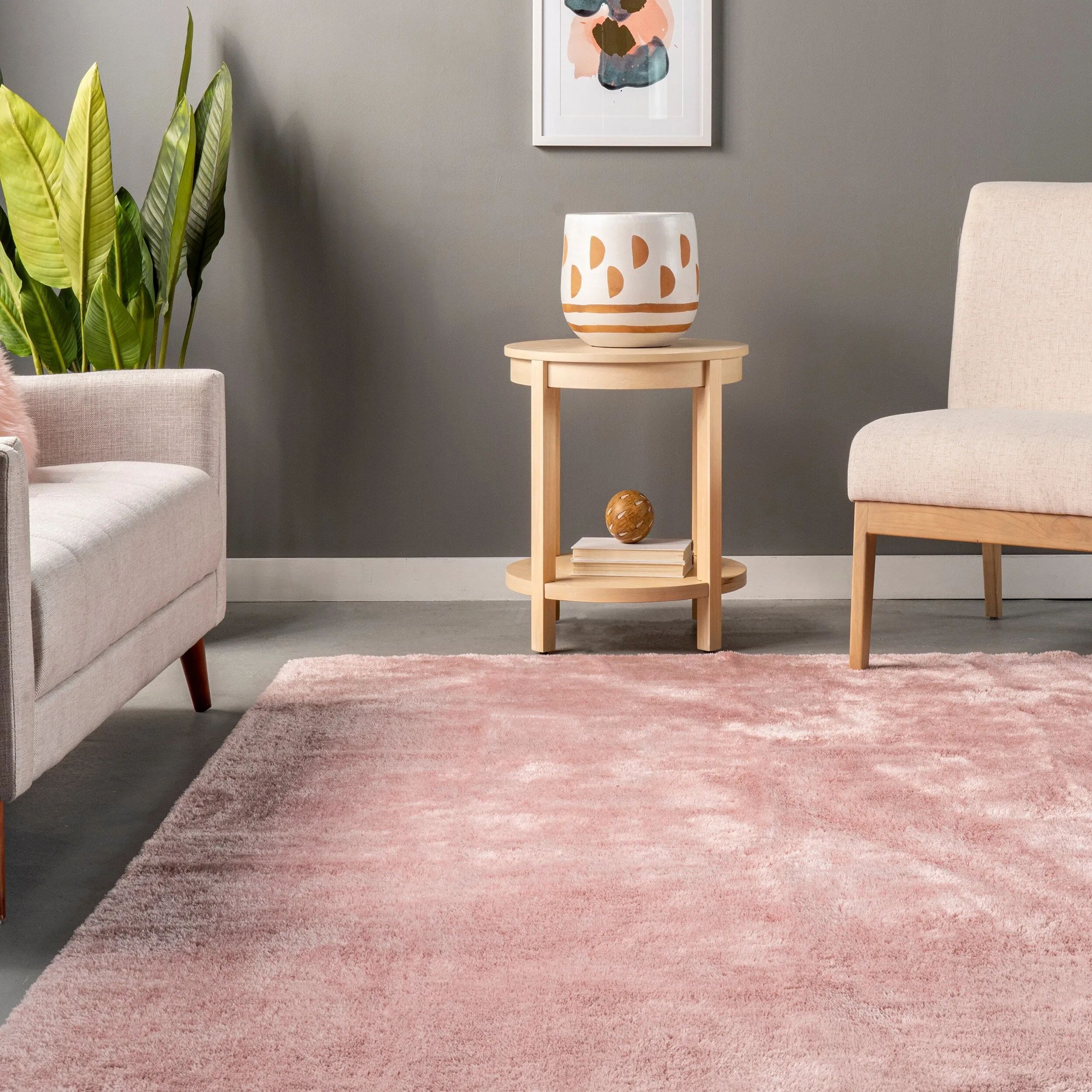 Nuloom Loni SuperiorWash Solid Machine Washable Shag Area Rug