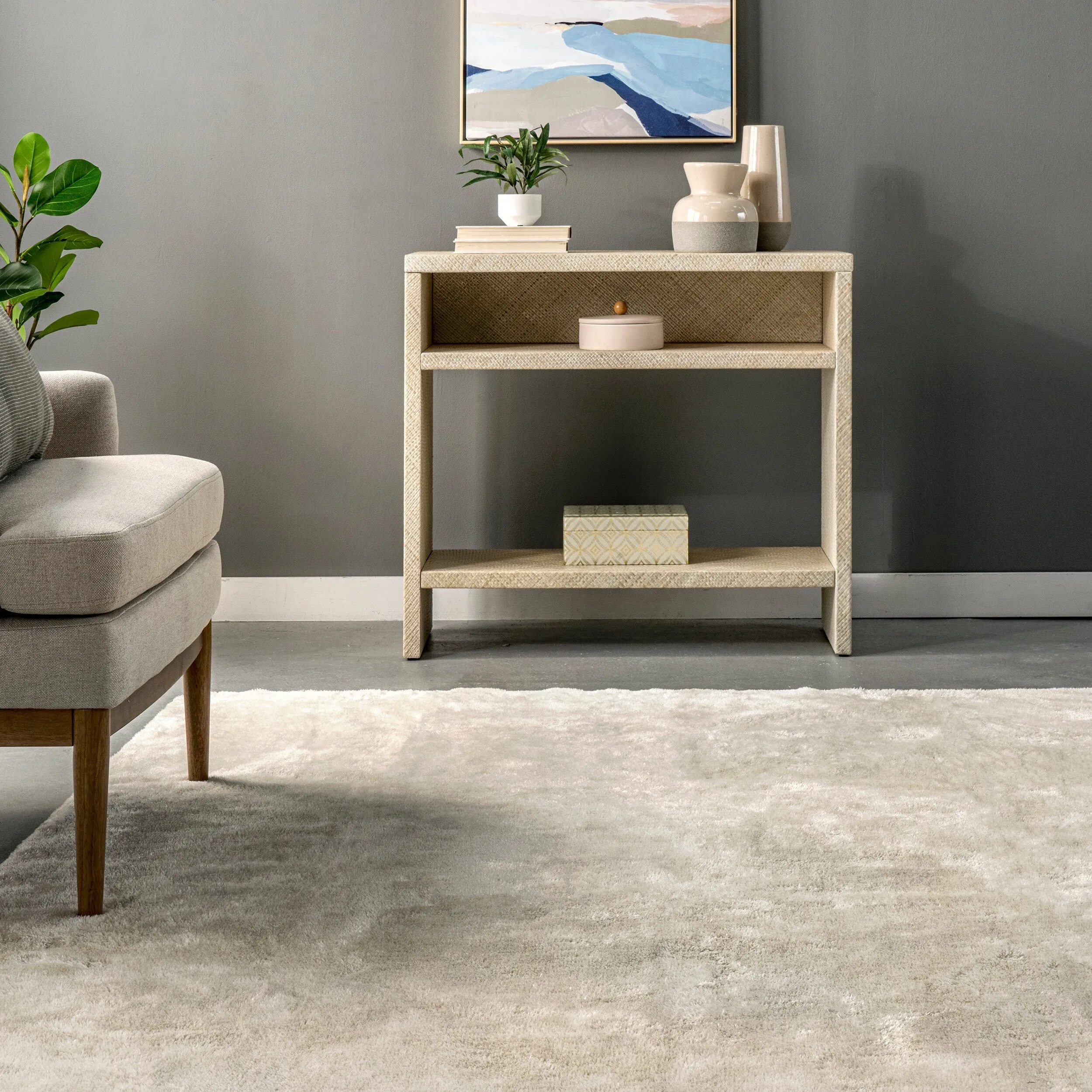 Nuloom Loni SuperiorWash Solid Machine Washable Shag Area Rug