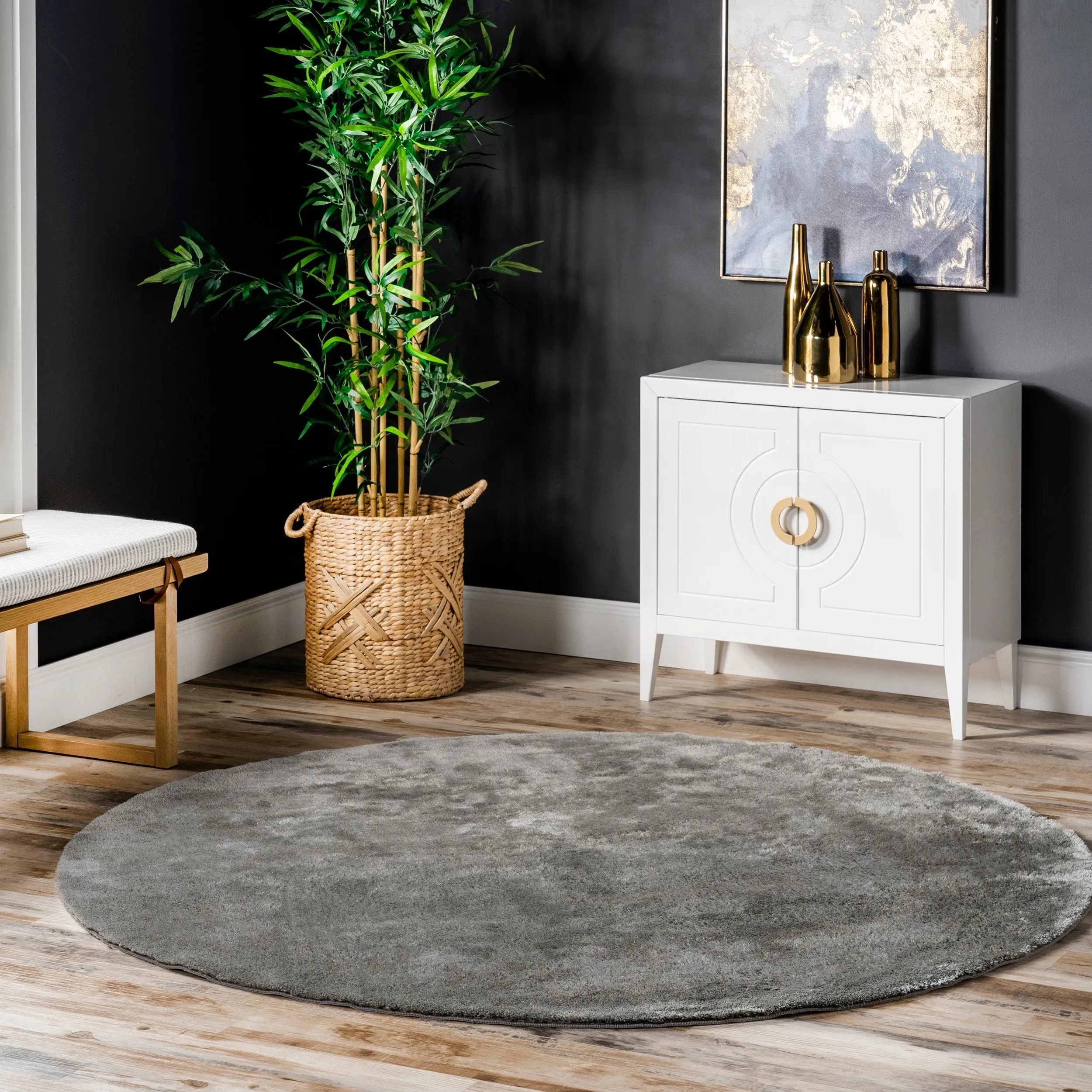 Nuloom Loni SuperiorWash Solid Machine Washable Shag Area Rug