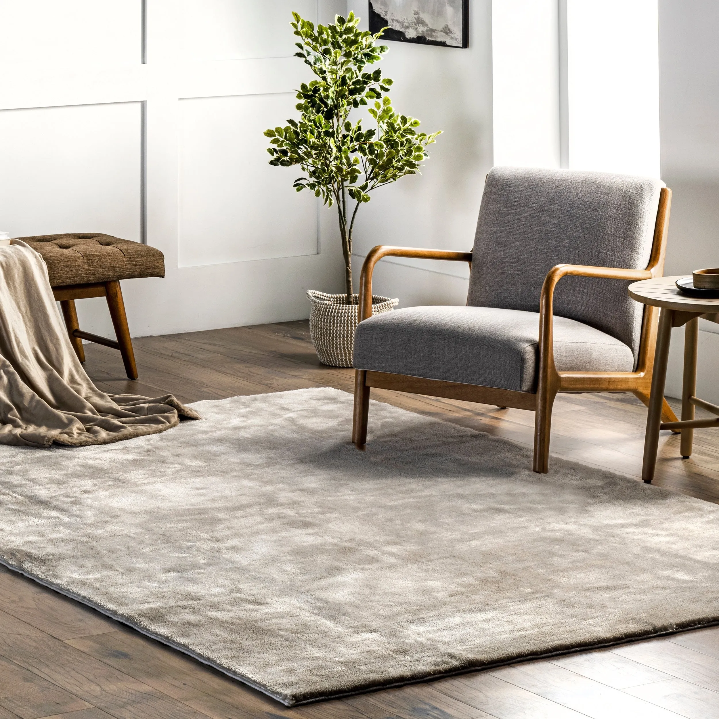 Nuloom Loni SuperiorWash Solid Machine Washable Shag Area Rug
