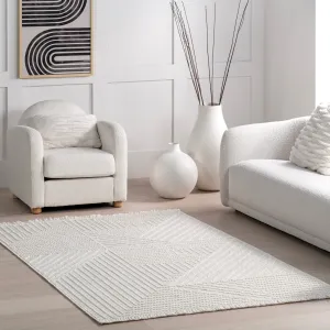Nuloom Makena Modern Geometric High-Low Area Rug