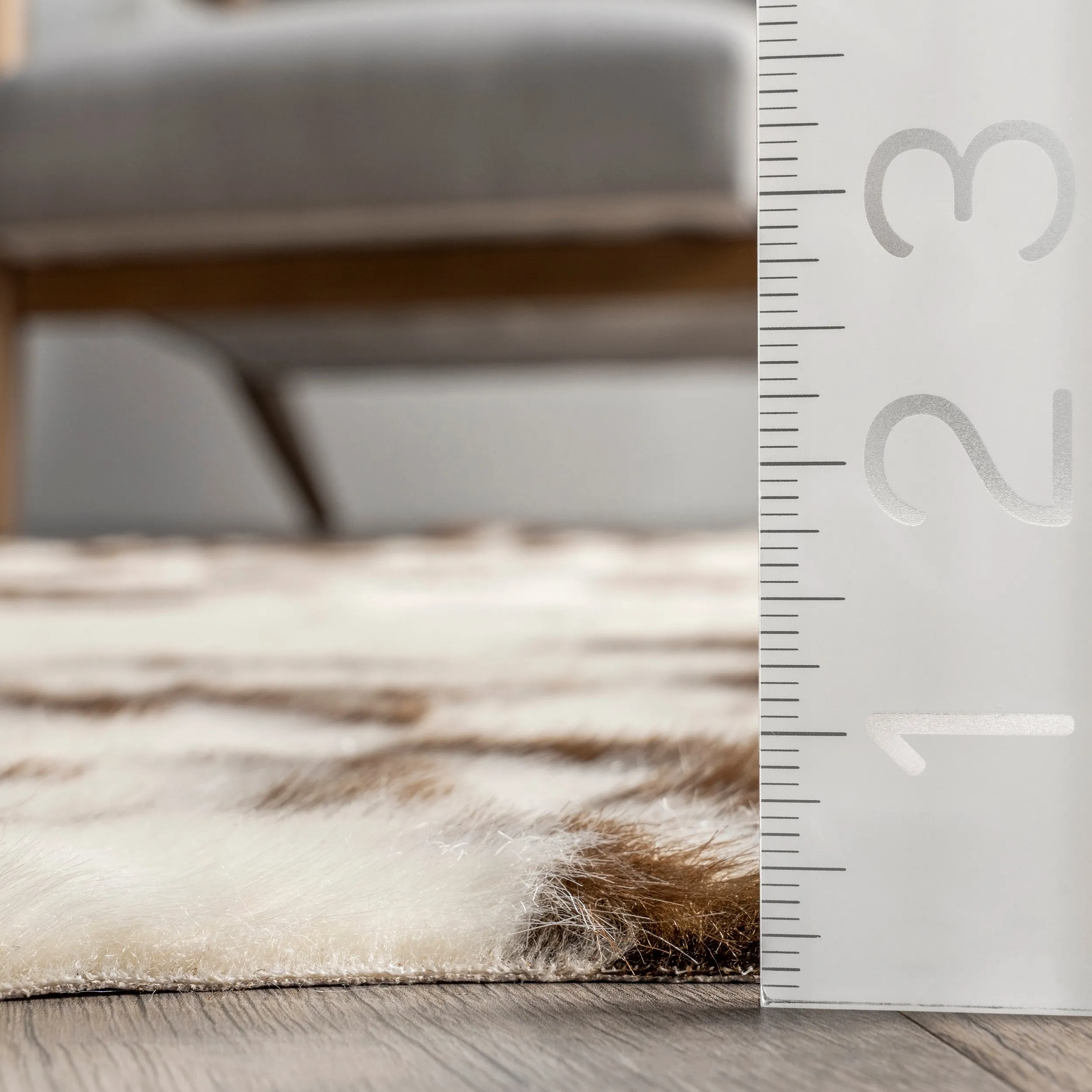 Nuloom Marcia SpinClean Machine Washable Faux Cowhide Area Rug