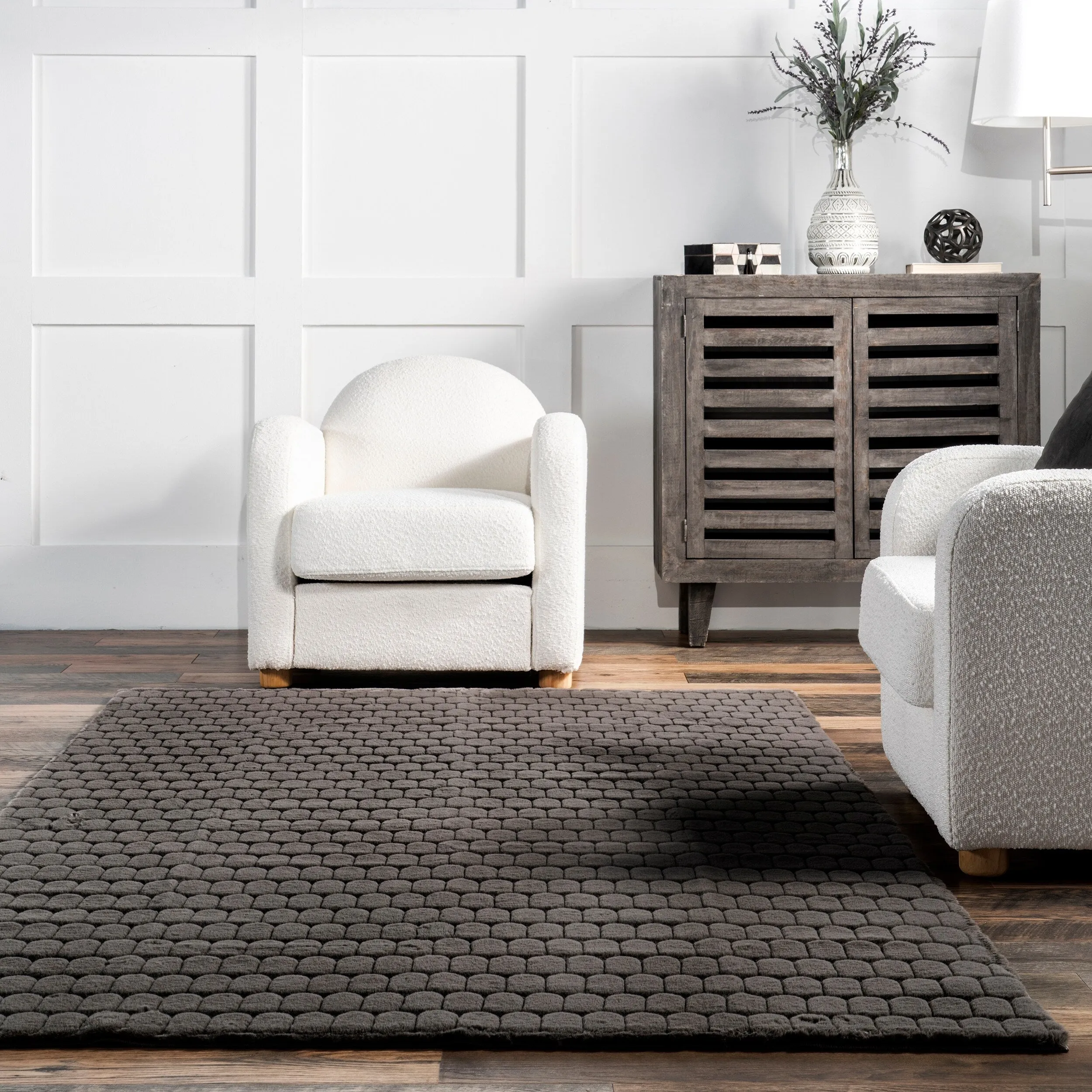 Nuloom Nia SuperiorWash Tile Faux Rabbit Machine Washable Area Rug