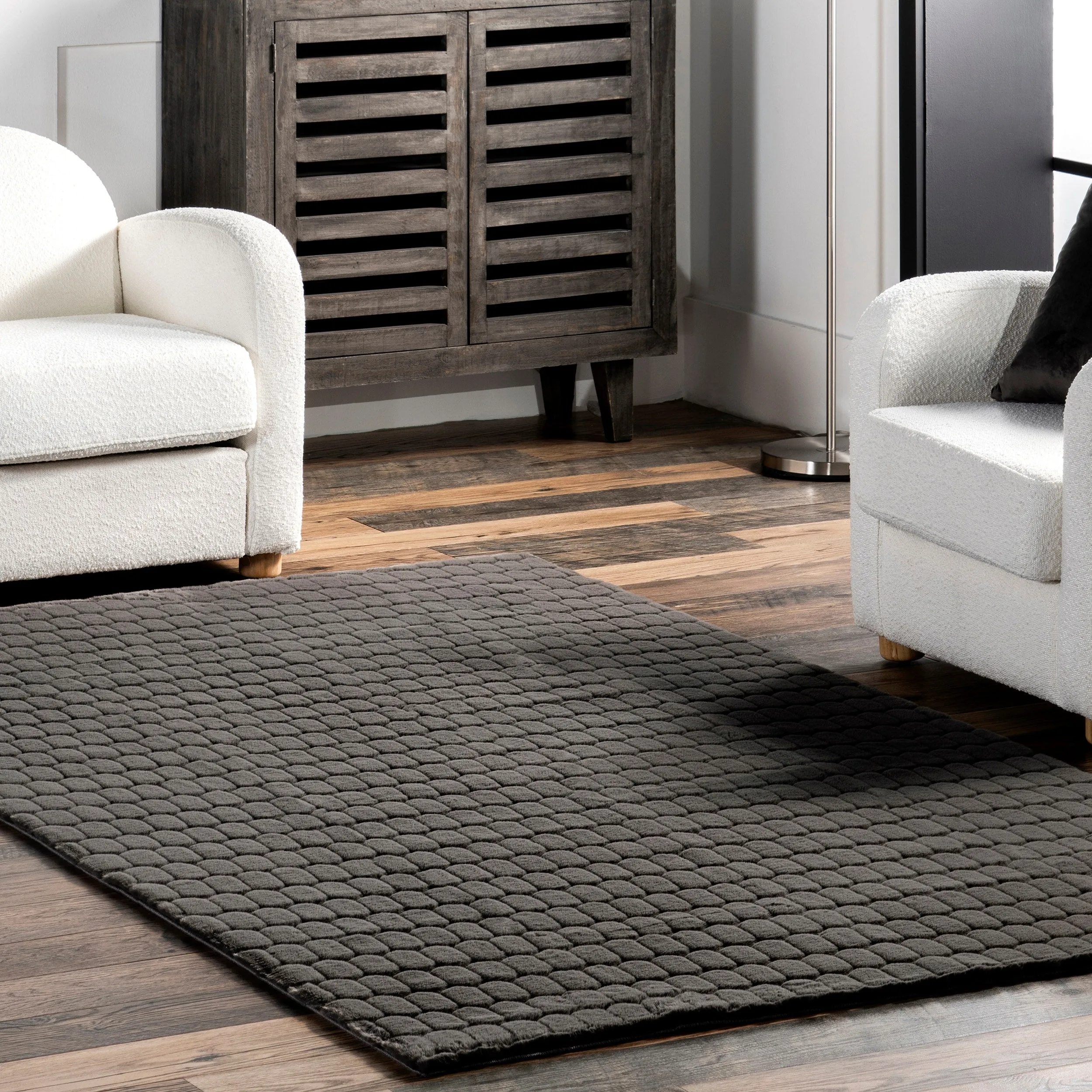 Nuloom Nia SuperiorWash Tile Faux Rabbit Machine Washable Area Rug