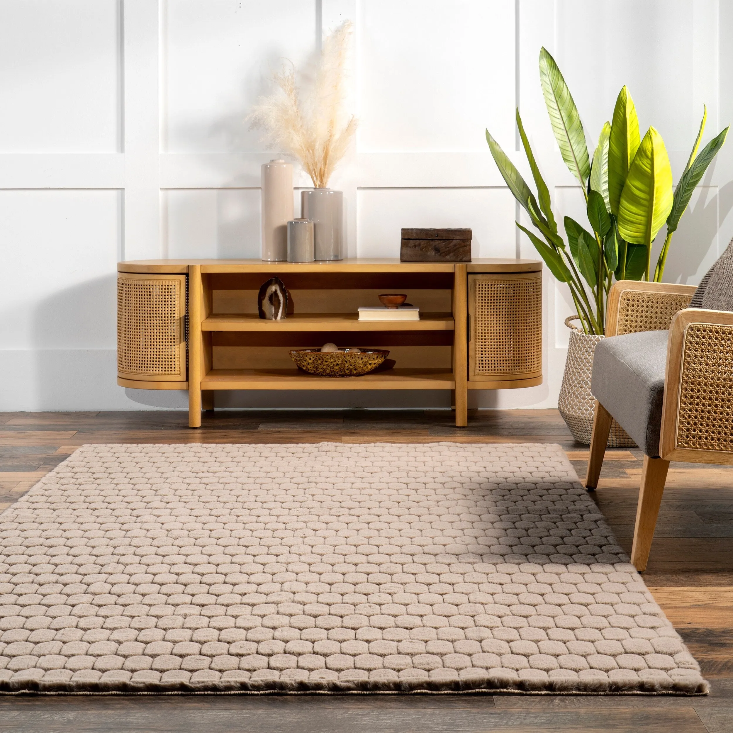 Nuloom Nia SuperiorWash Tile Faux Rabbit Machine Washable Area Rug